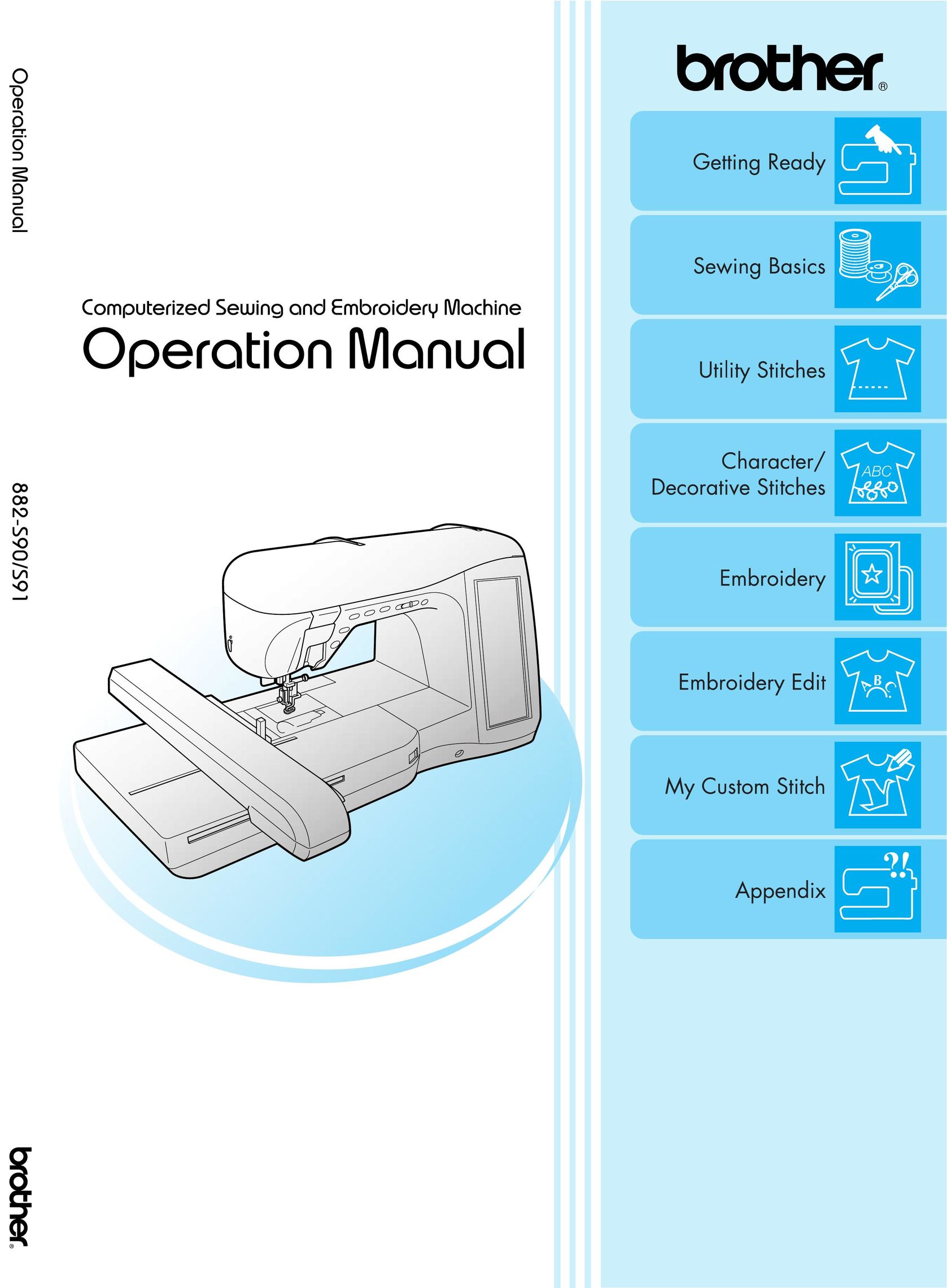 Brother 882-S90/S91 Sewing Machine User Manual (Page 1)