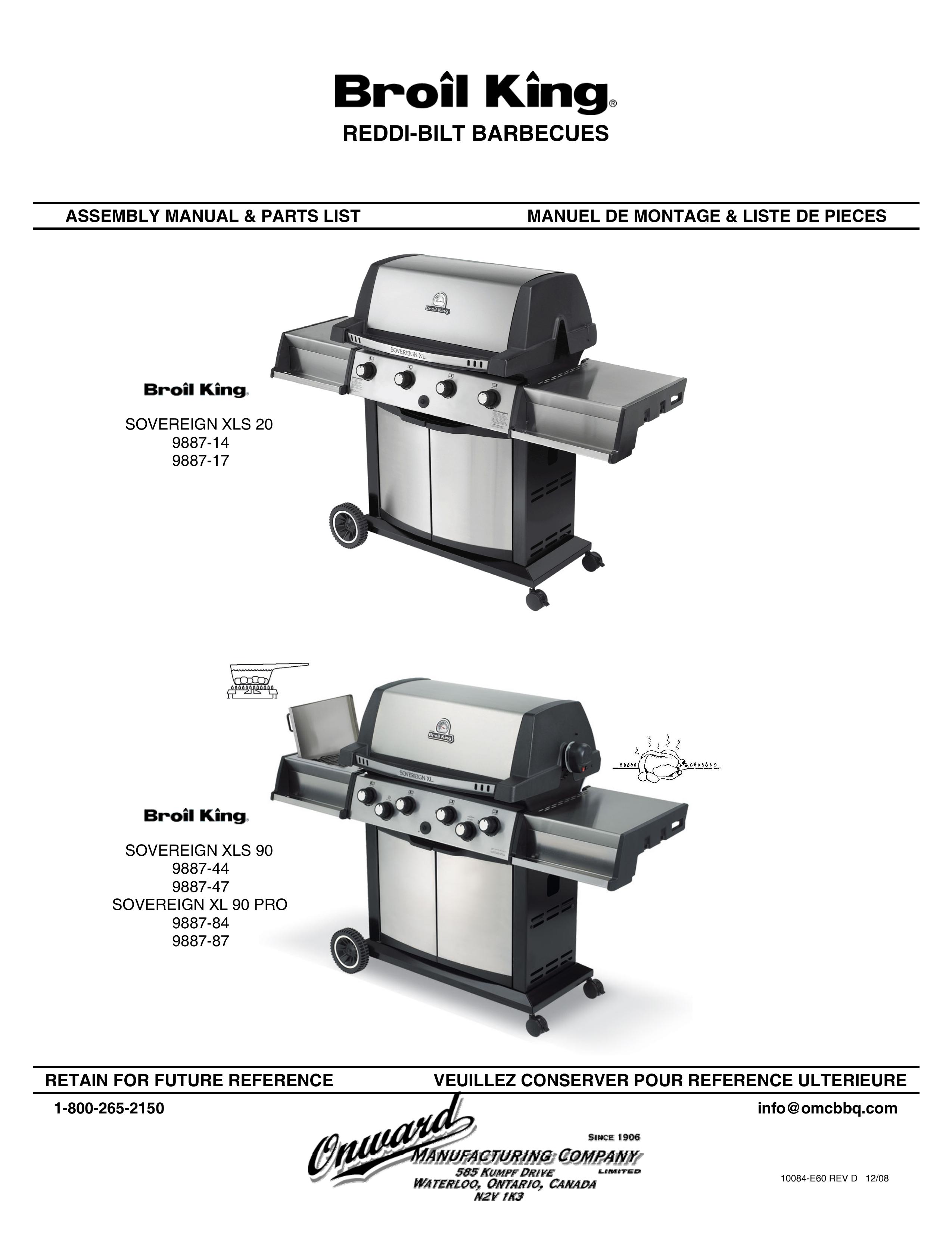 Broil King 9887-14 Electric Grill User Manual (Page 1)