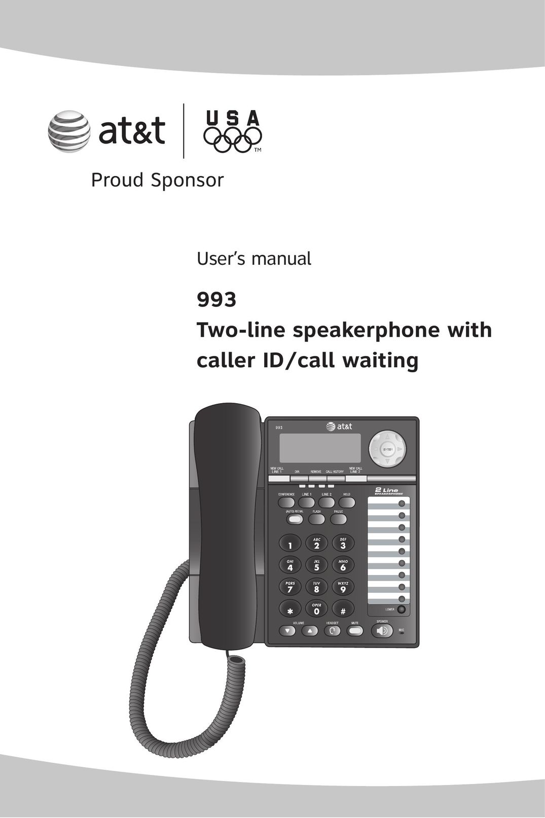 AT&T 993 Conference Phone User Manual (Page 1)