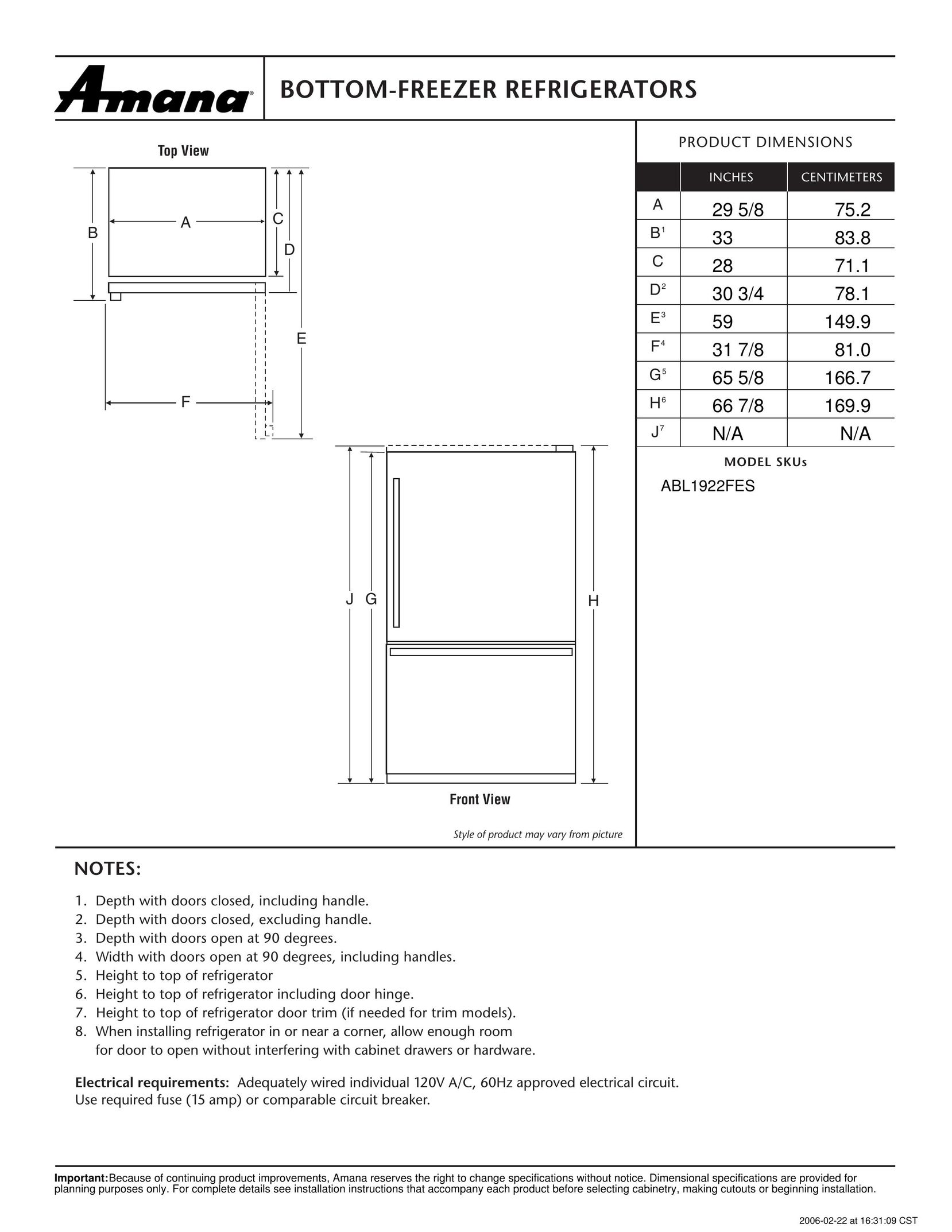 Amana ABL1922FES All in One Printer User Manual (Page 1)