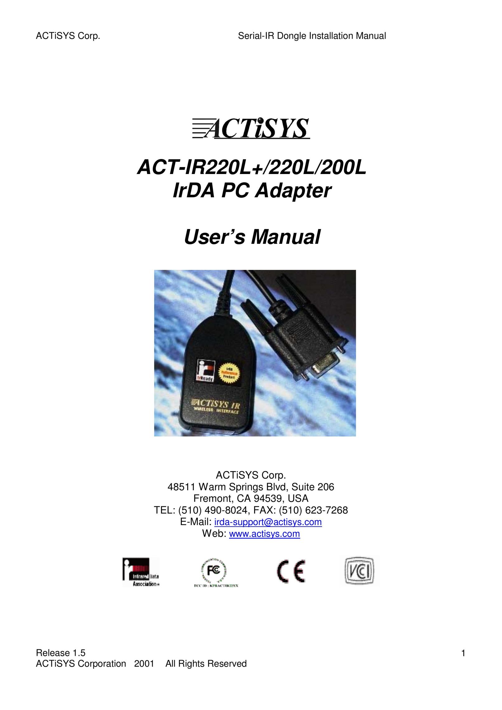 ACTiSYS ACT-IR200L Computer Accessories User Manual (Page 1)