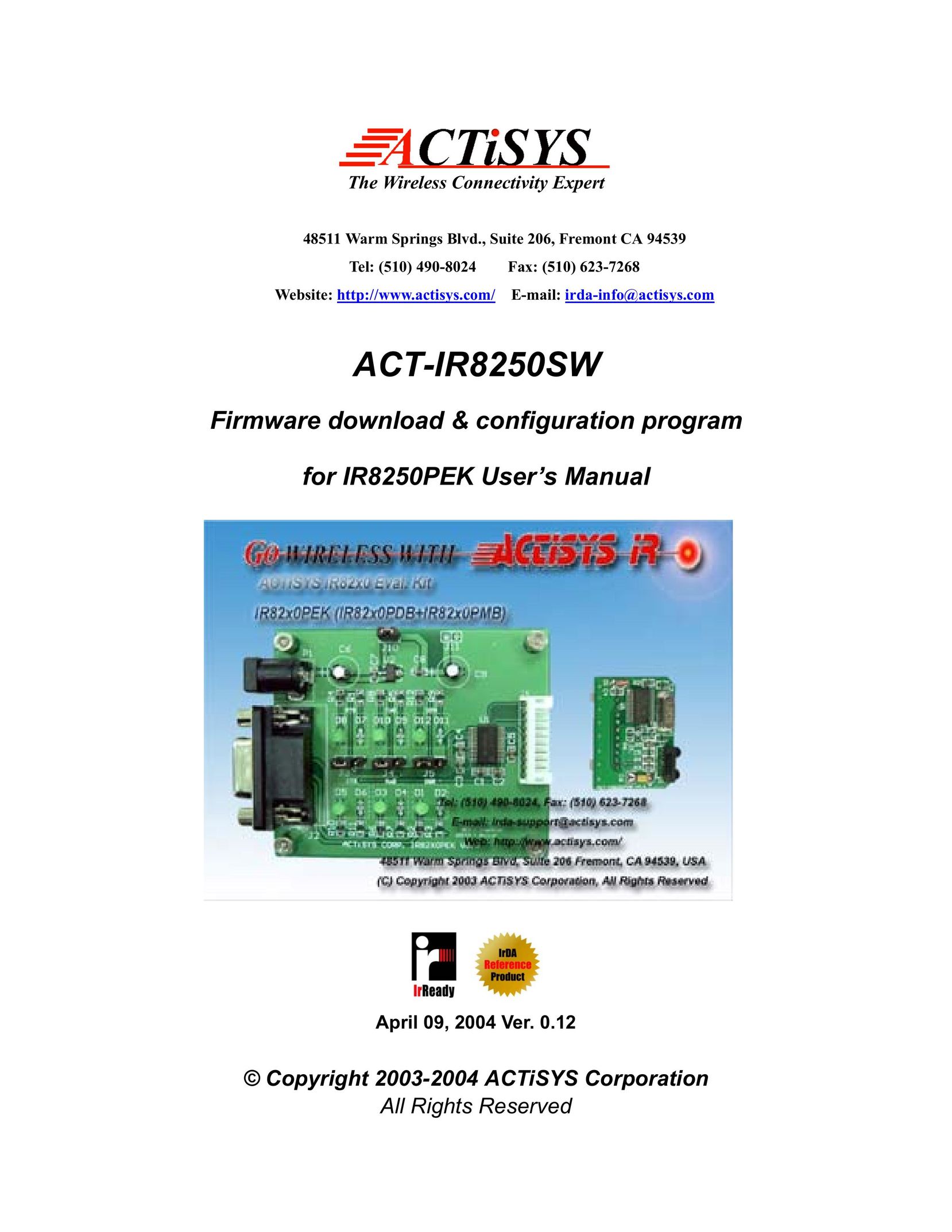 ACTiSYS ACT-IR8250SW Network Card User Manual (Page 1)