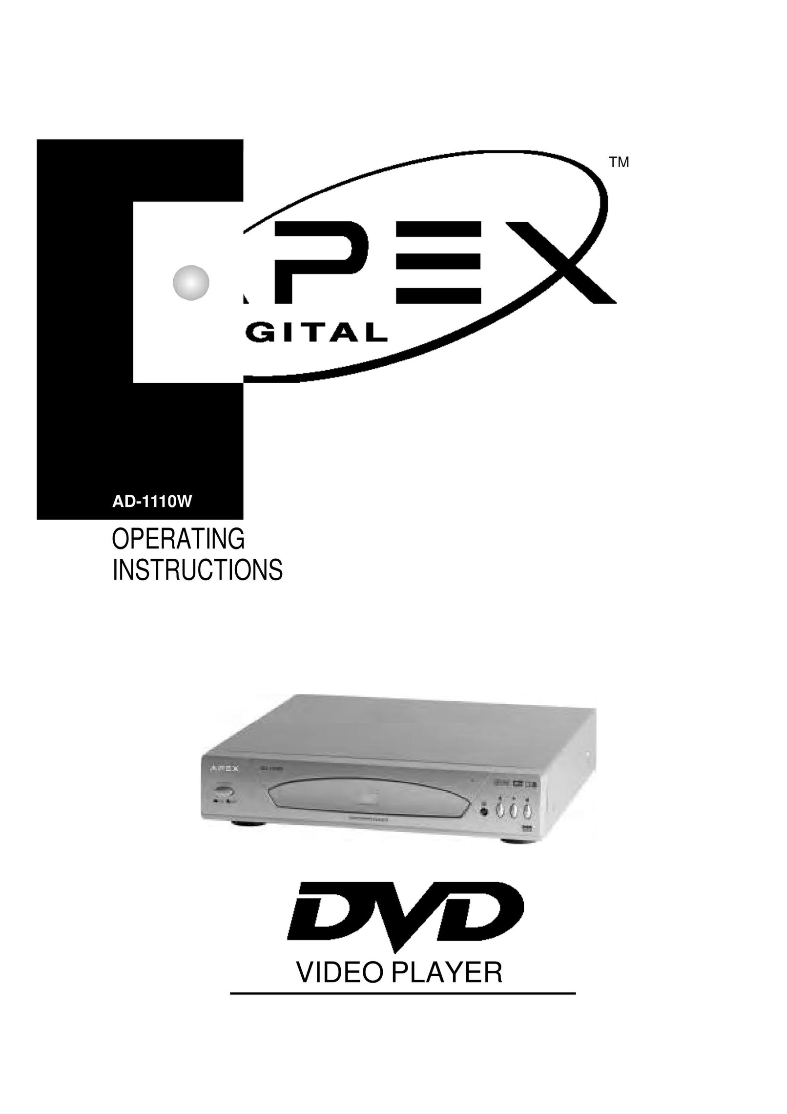 Apex Digital AD-1110W DVD Player User Manual (Page 1)