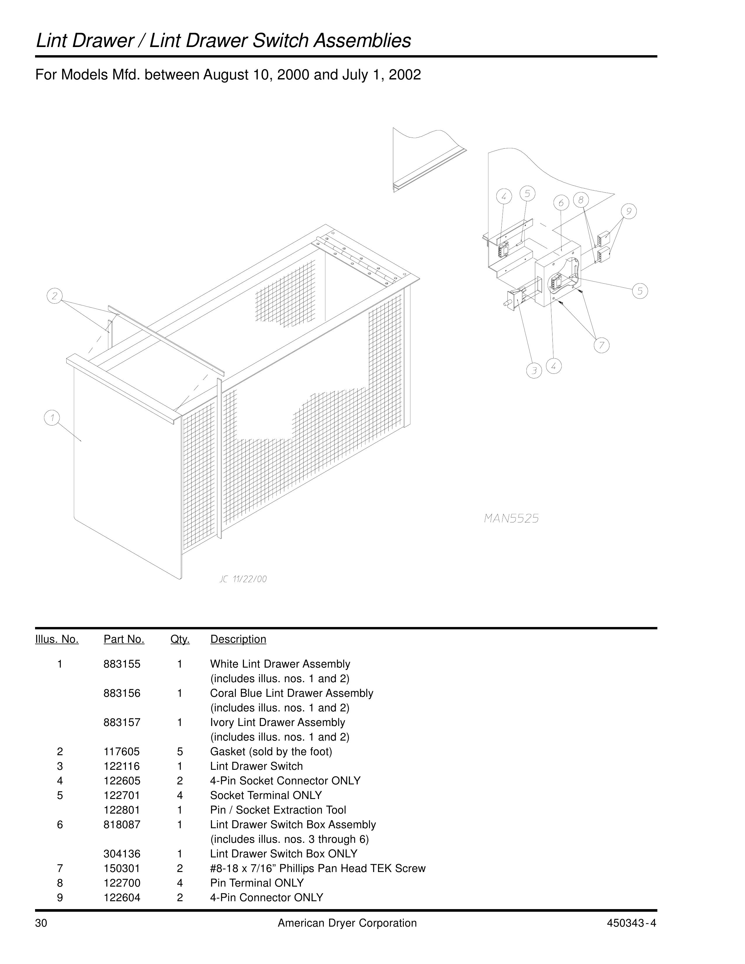 ADC AD-30V Clothes Dryer User Manual (Page 30)