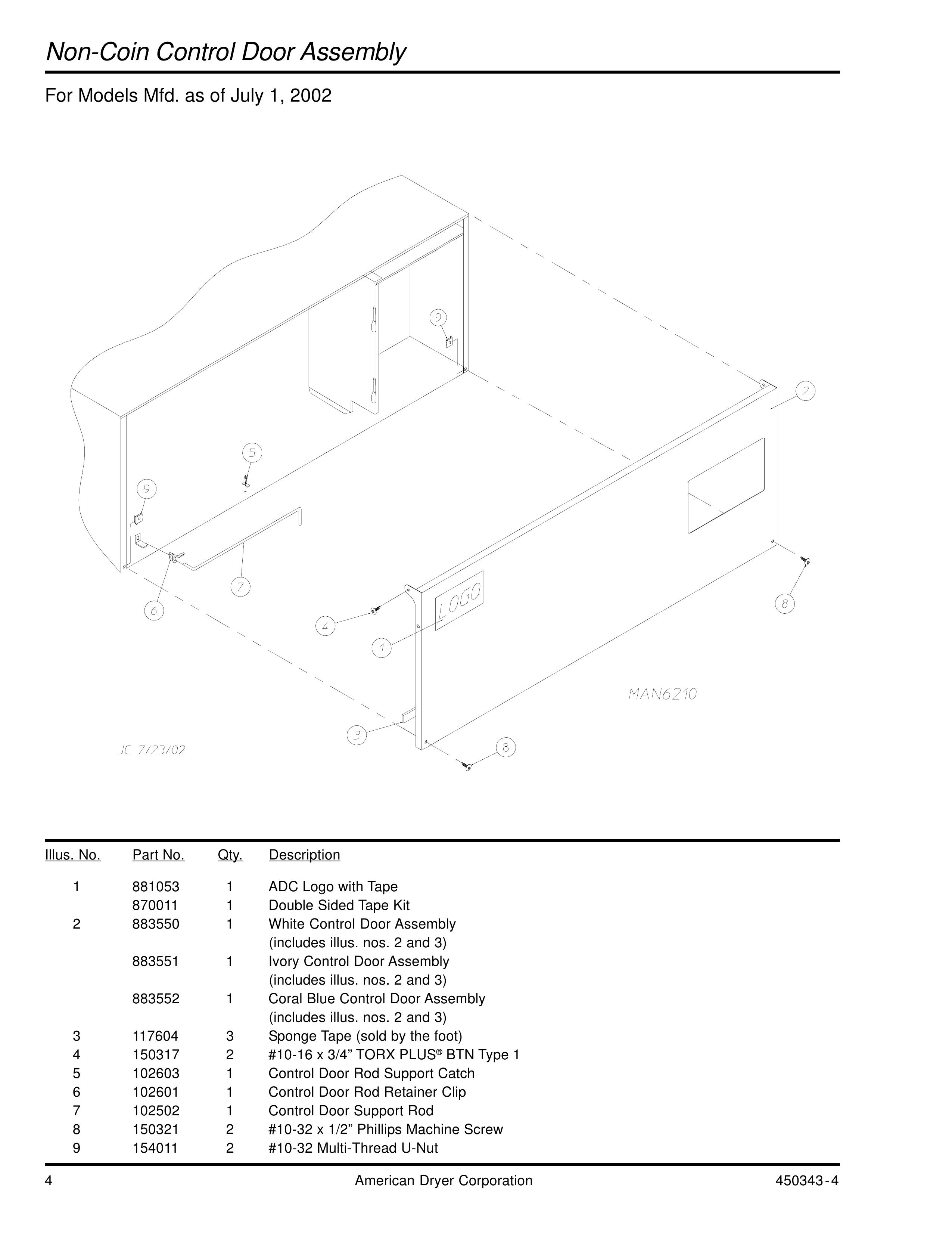 ADC AD-30V Clothes Dryer User Manual (Page 4)