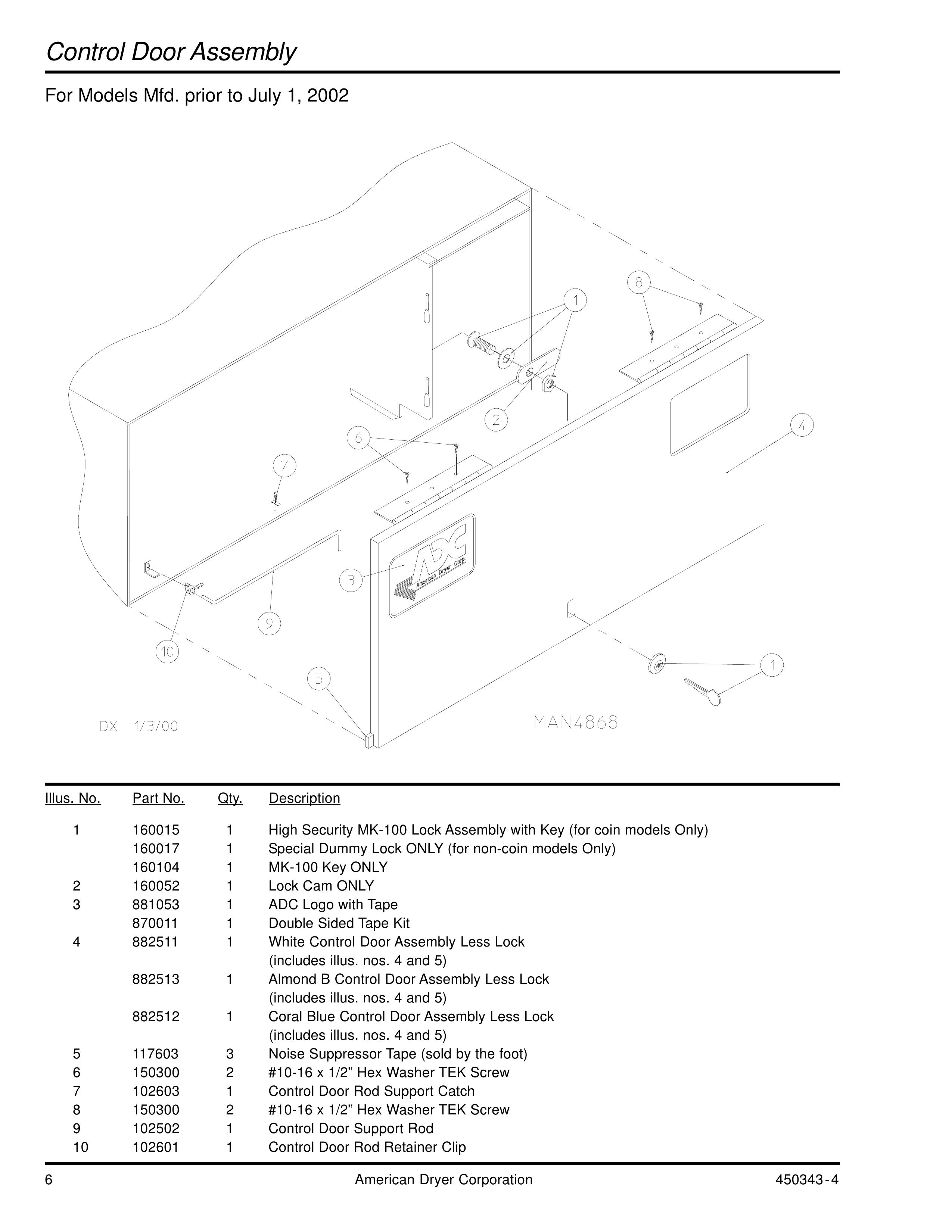 ADC AD-30V Clothes Dryer User Manual (Page 6)