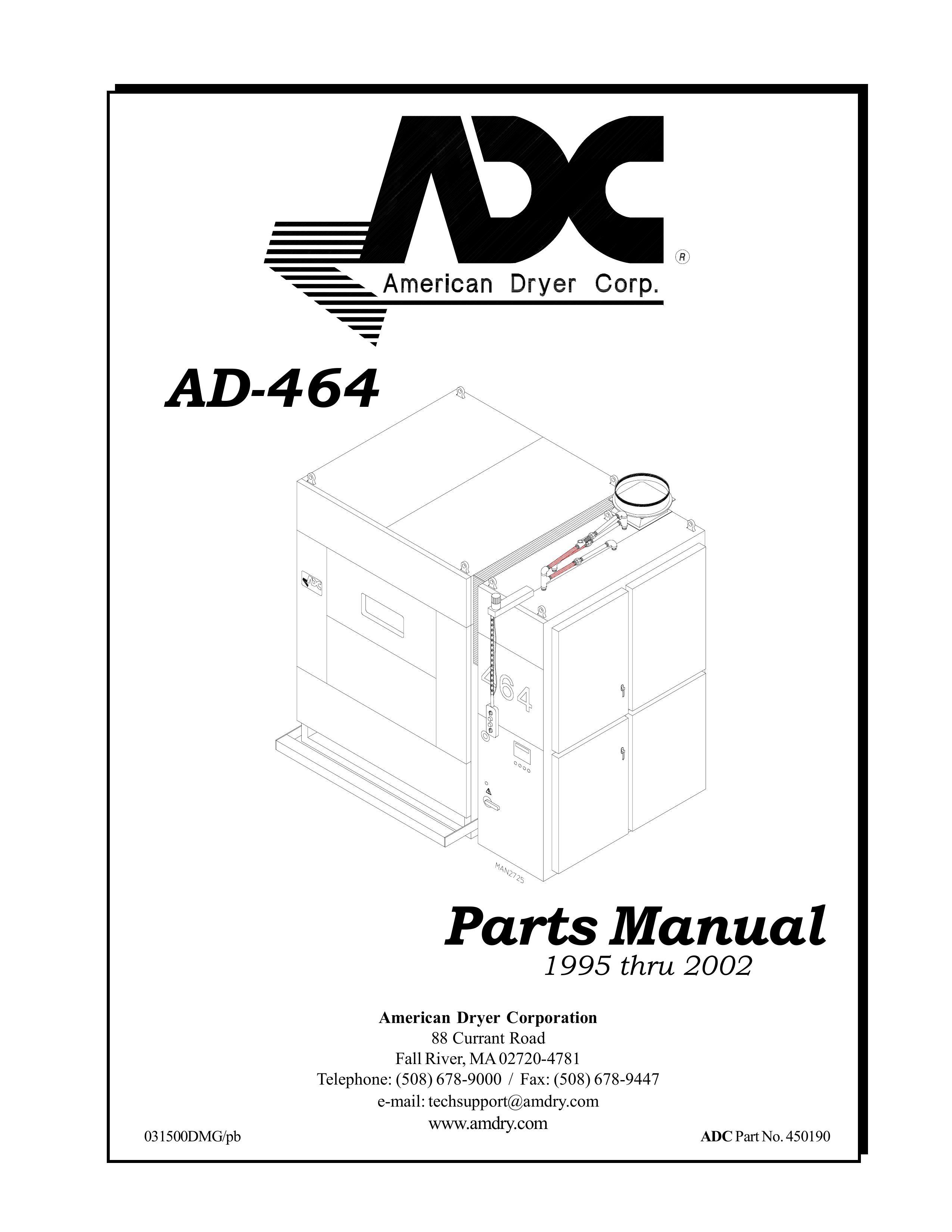 ADC AD-464 Clothes Dryer User Manual (Page 1)