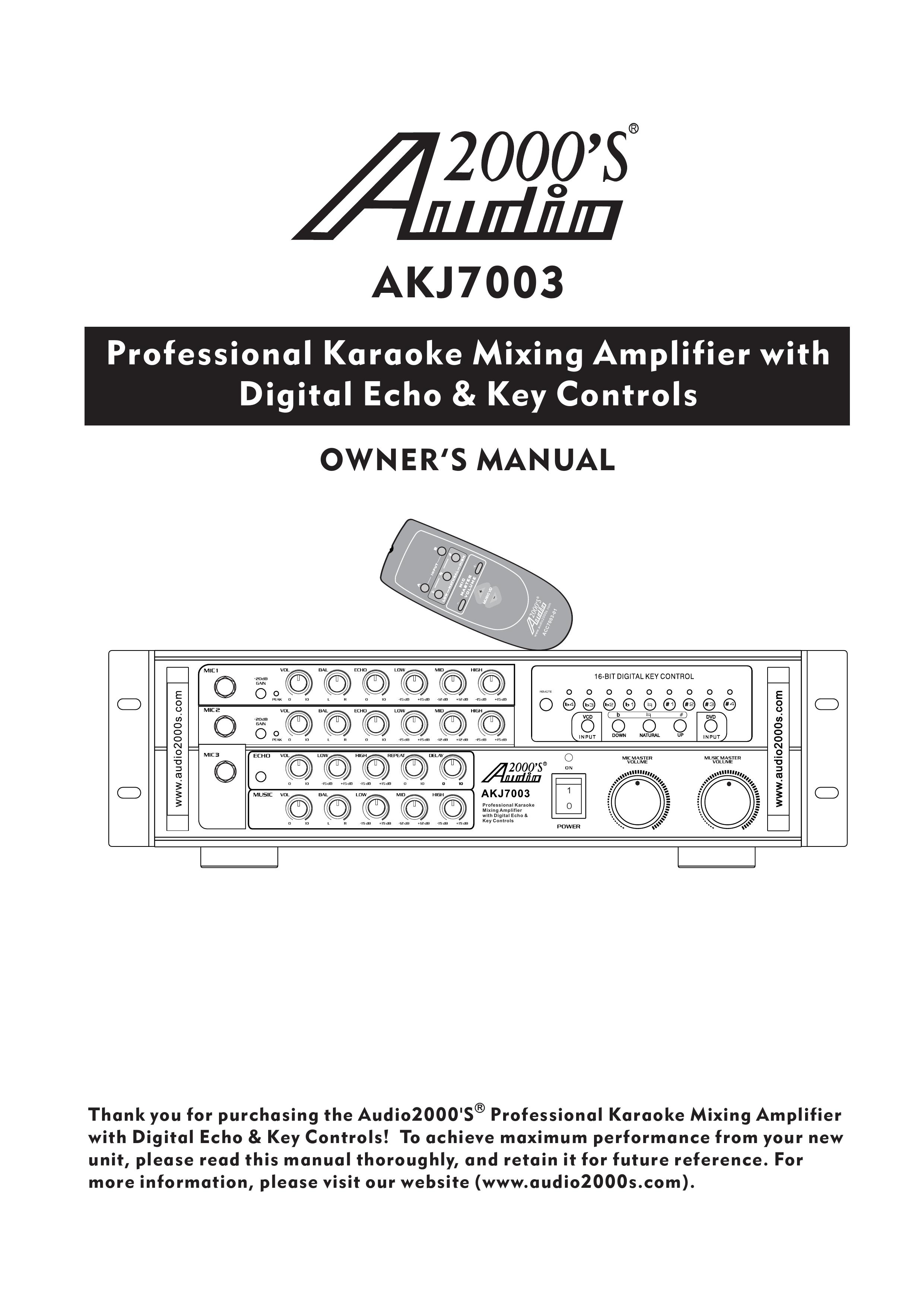 Audio2000's AKJ7003 Karaoke Machine User Manual (Page 1)