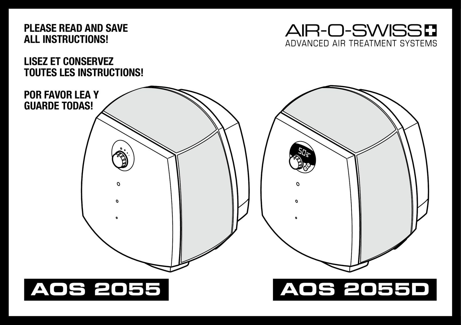 Air-O-Swiss AOS 2055D Air Cleaner User Manual (Page 1)