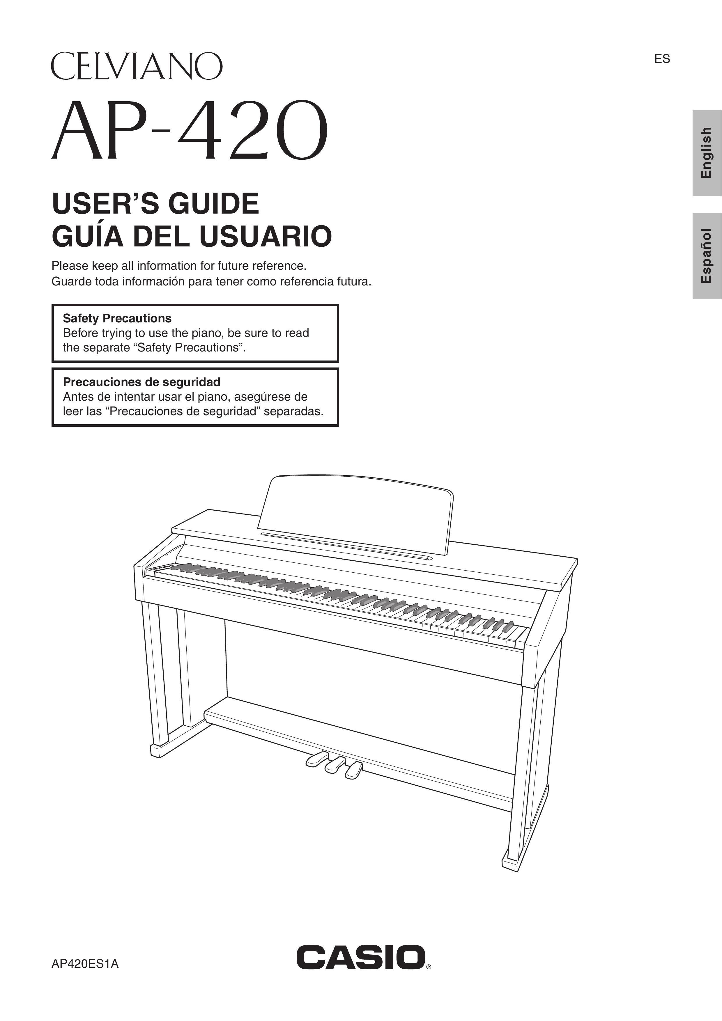 Casio AP-420 Electronic Keyboard User Manual (Page 1)