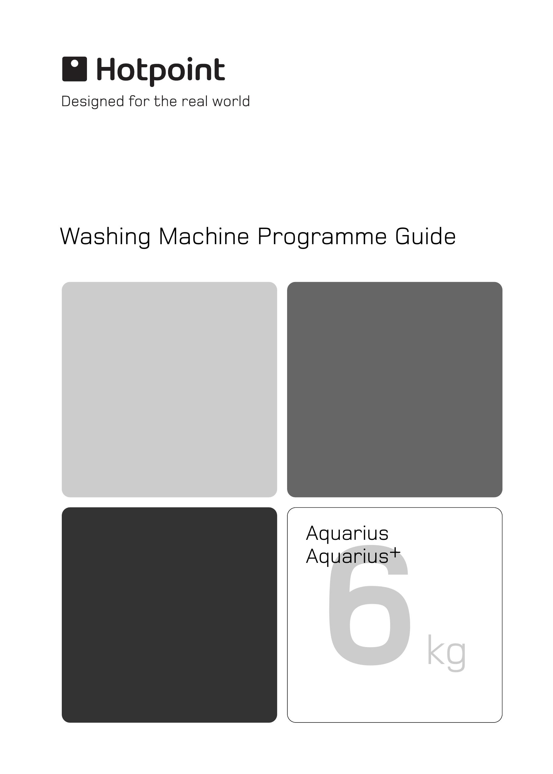 Hotpoint Aquarius+ Clothes Dryer User Manual (Page 1)