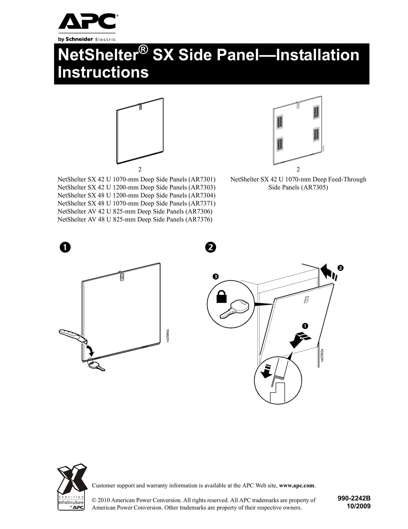 APC AR7301 Appliance Trim Kit User Manual (Page 1)