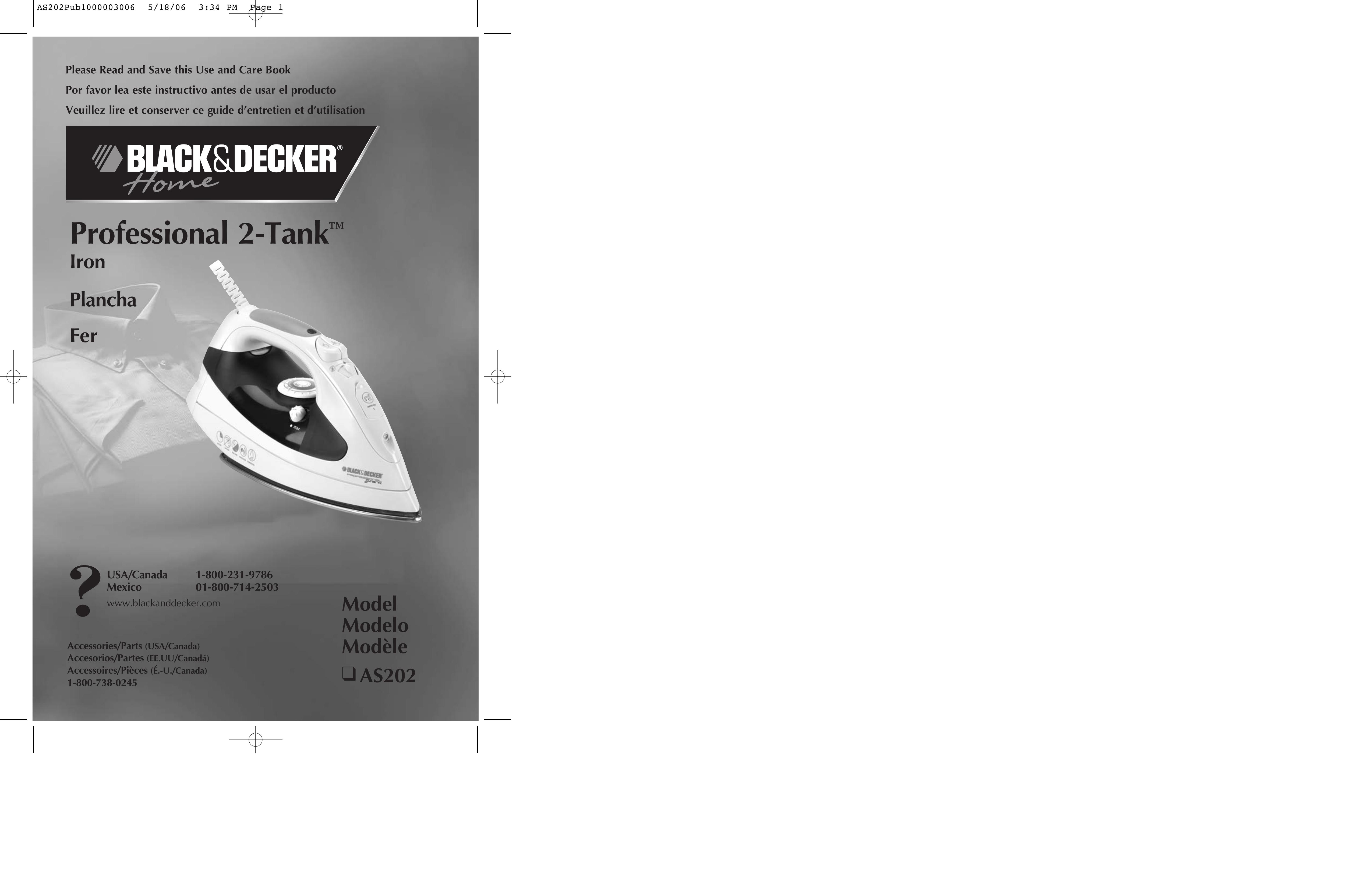 Black & Decker AS202 Iron User Manual (Page 1)
