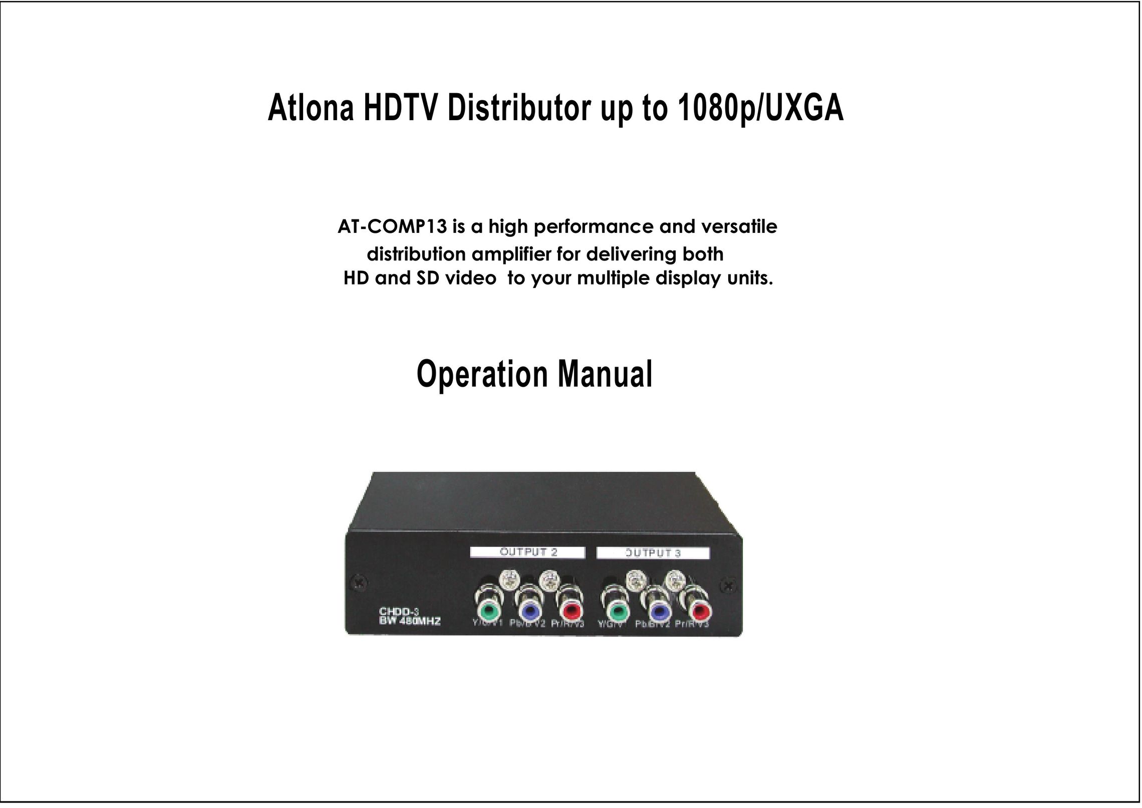 Atlona AT-COMP13 Cable Box User Manual (Page 1)