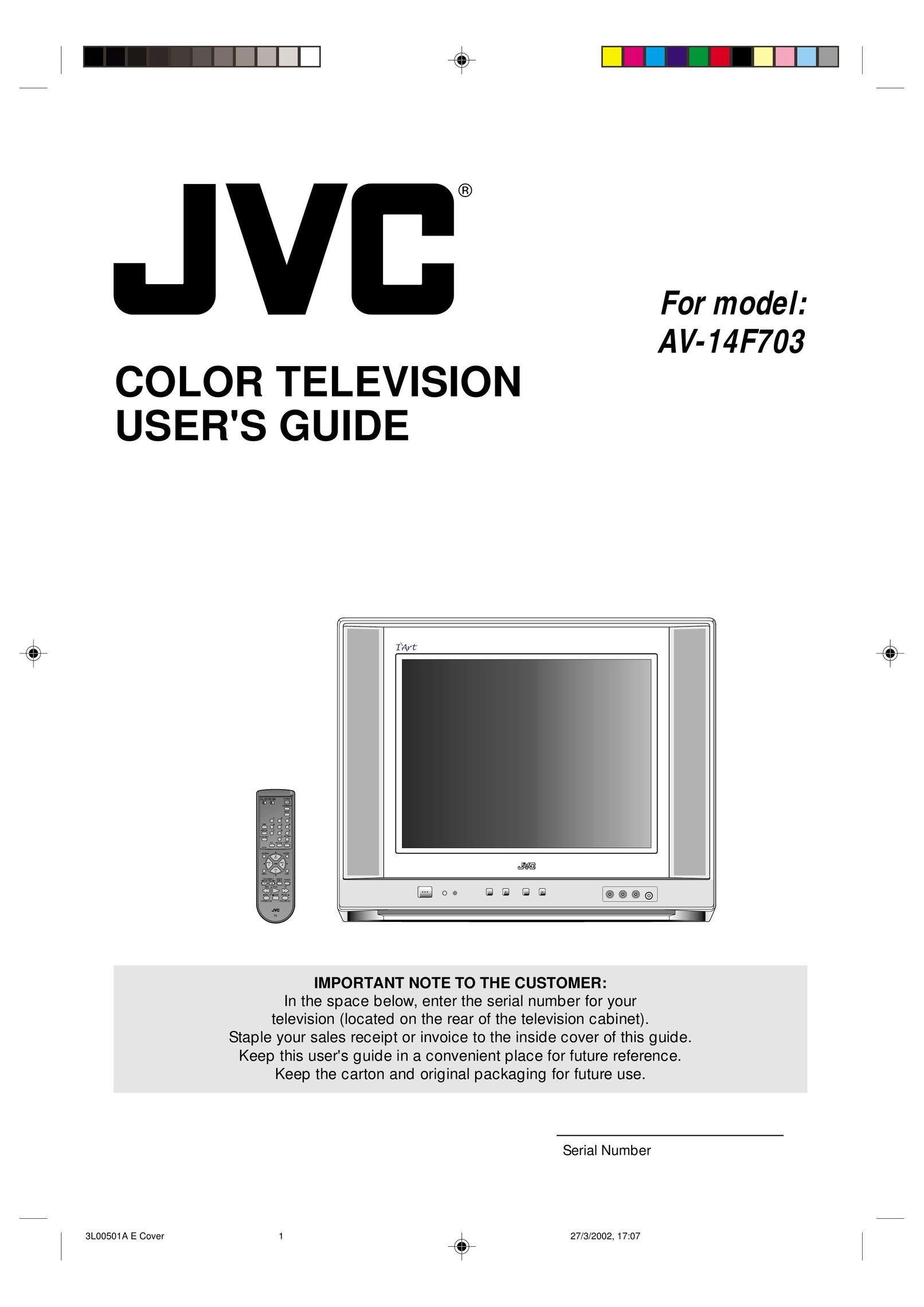 Aiwa AV-14F703 CRT Television User Manual (Page 1)