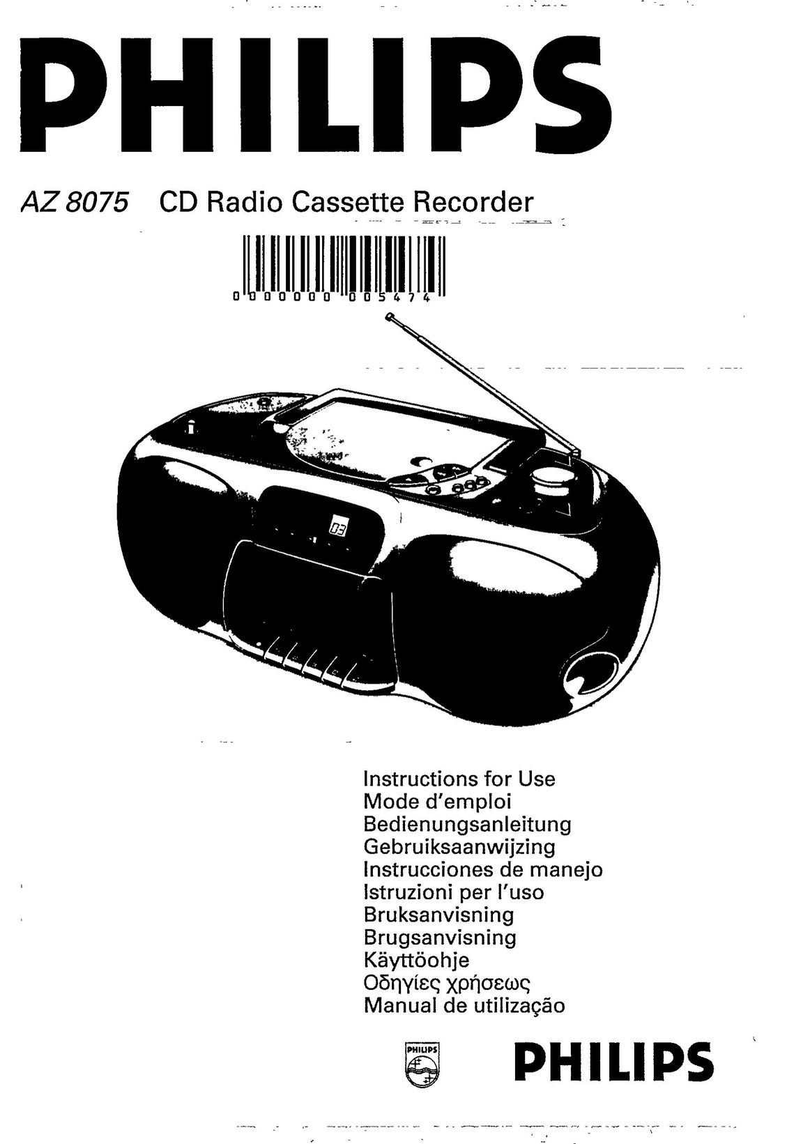 Magnavox AZ8075s Microcassette Recorder User Manual (Page 1)