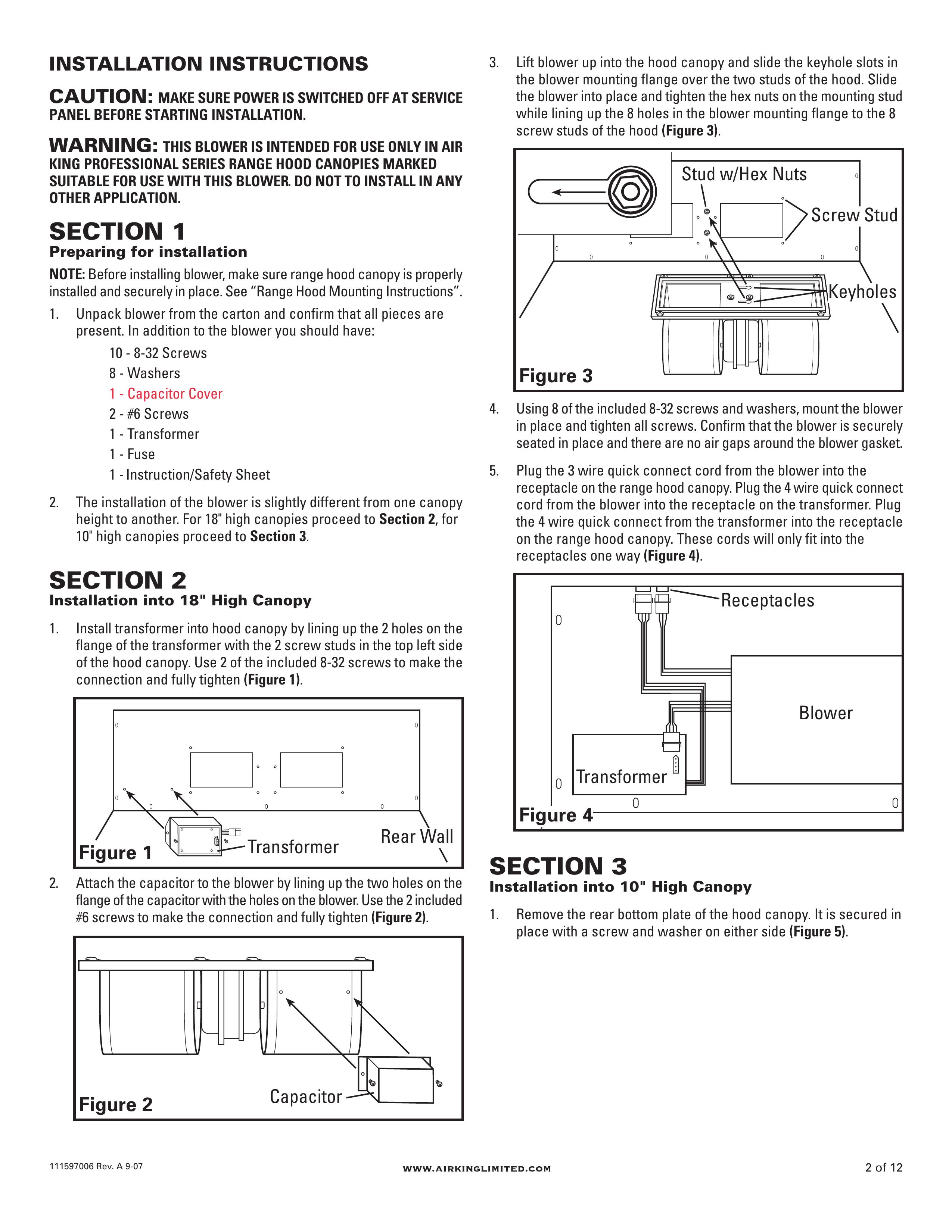 Air King B900 Blower User Manual (Page 2)