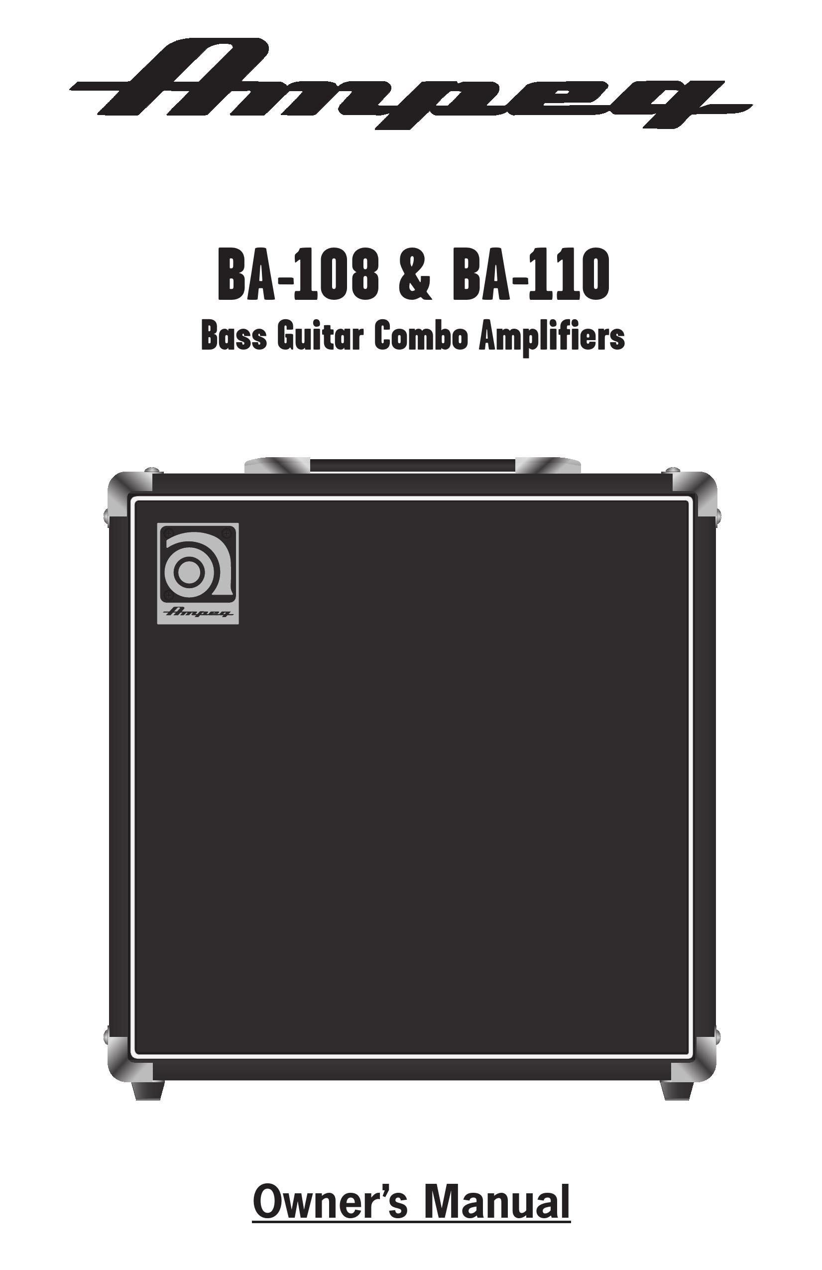 Ampeg BA-108 Musical Instrument Amplifier User Manual (Page 1)