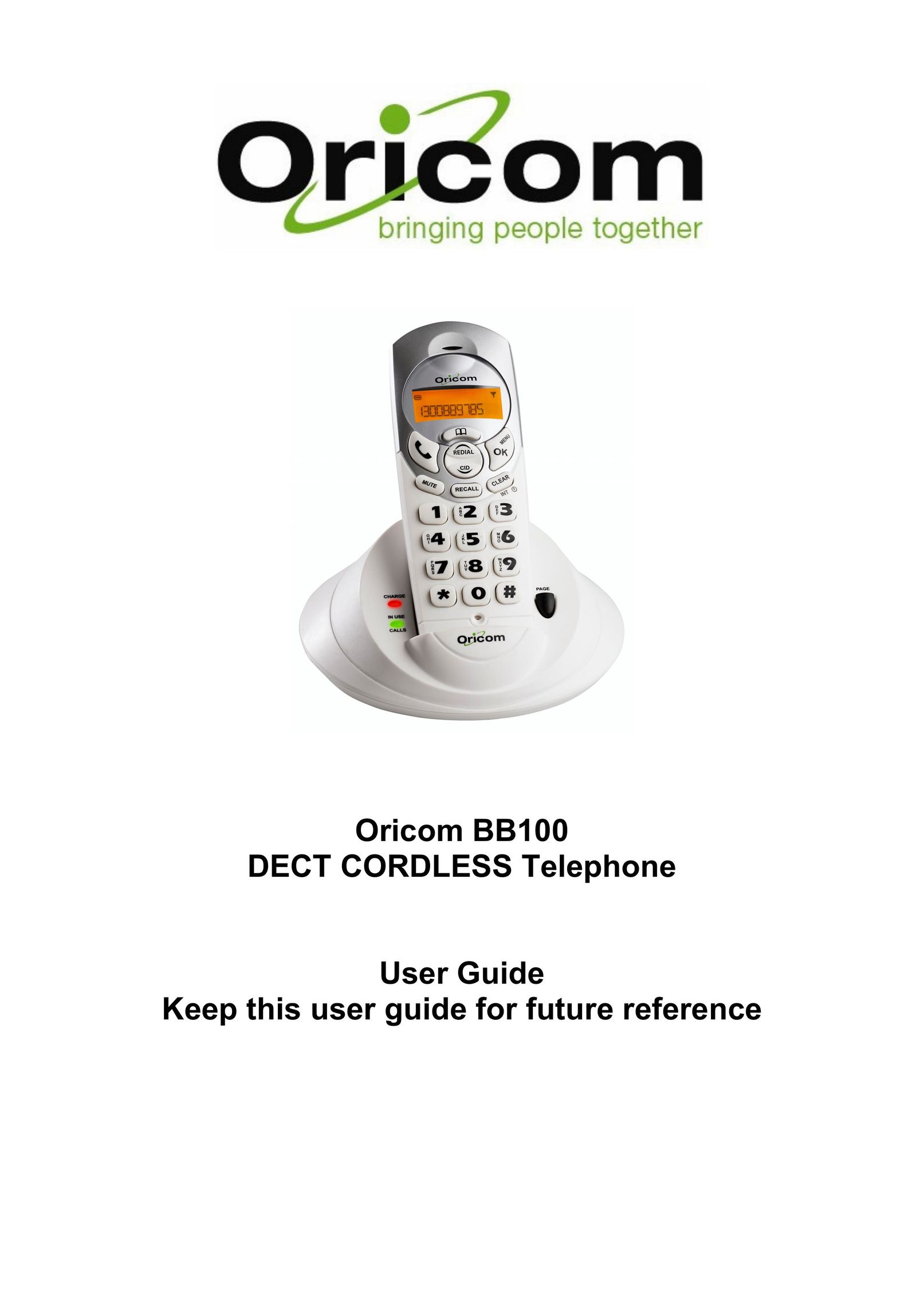 Oricom BB100 Cordless Telephone User Manual (Page 1)