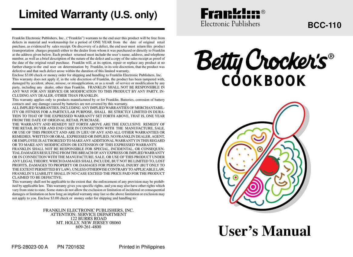 Franklin BCC-110 Appliance Trim Kit User Manual (Page 1)