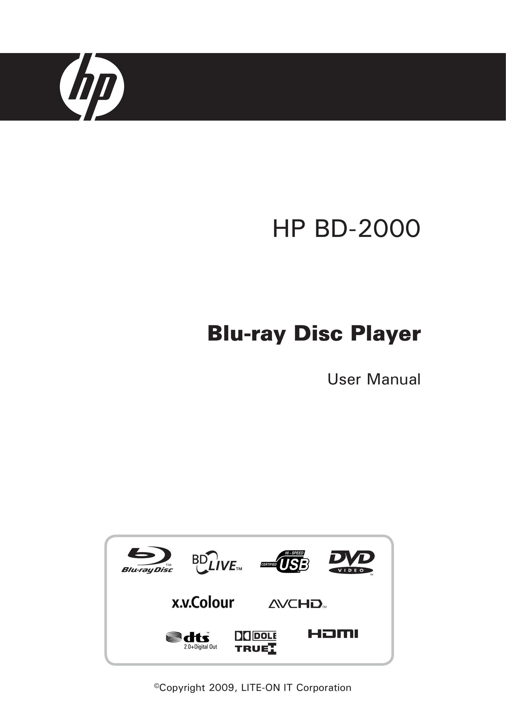 HP (Hewlett-Packard) BD-2000 Blu-ray Player User Manual (Page 1)