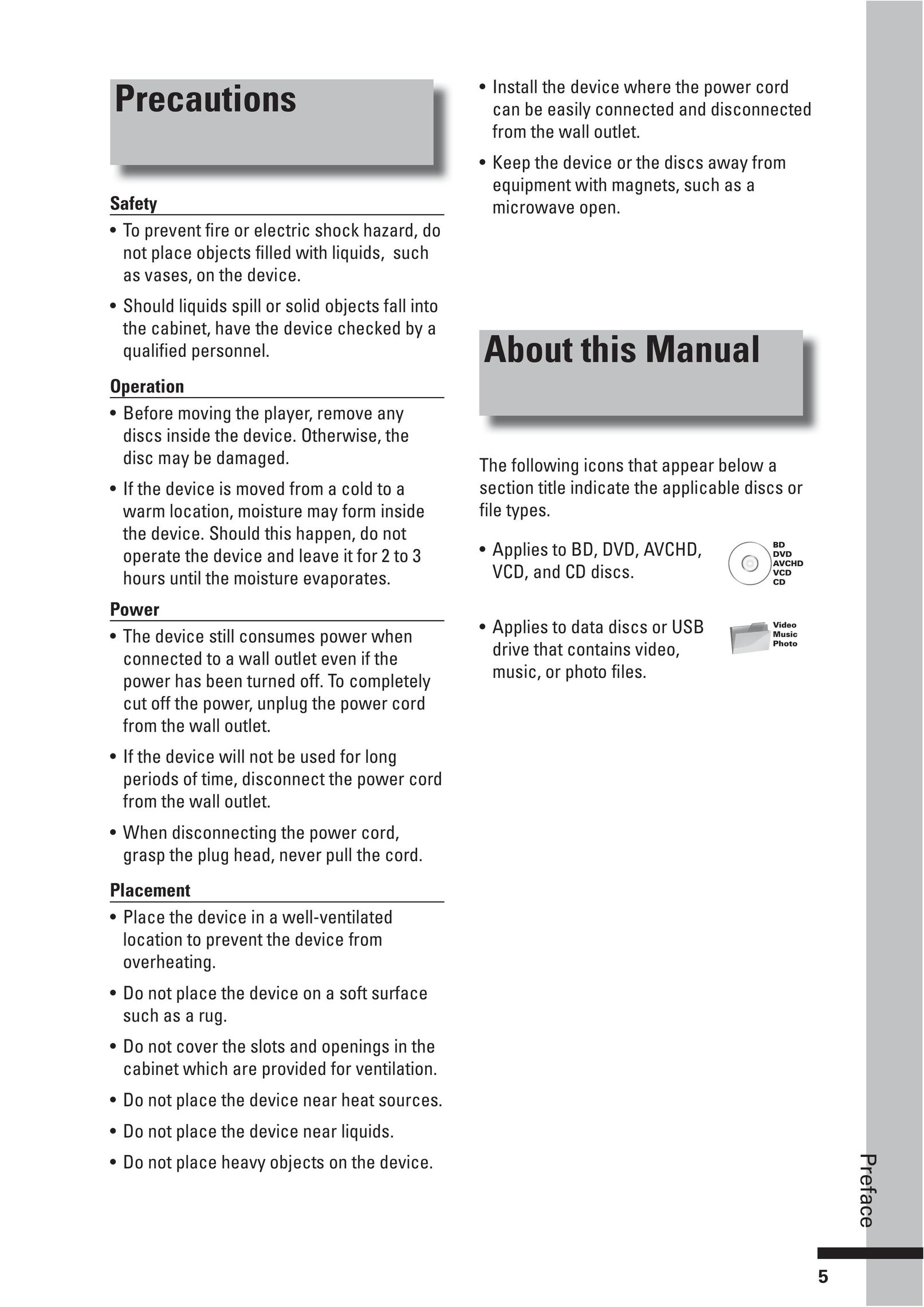 HP (Hewlett-Packard) BD-2000 Blu-ray Player User Manual (Page 5)