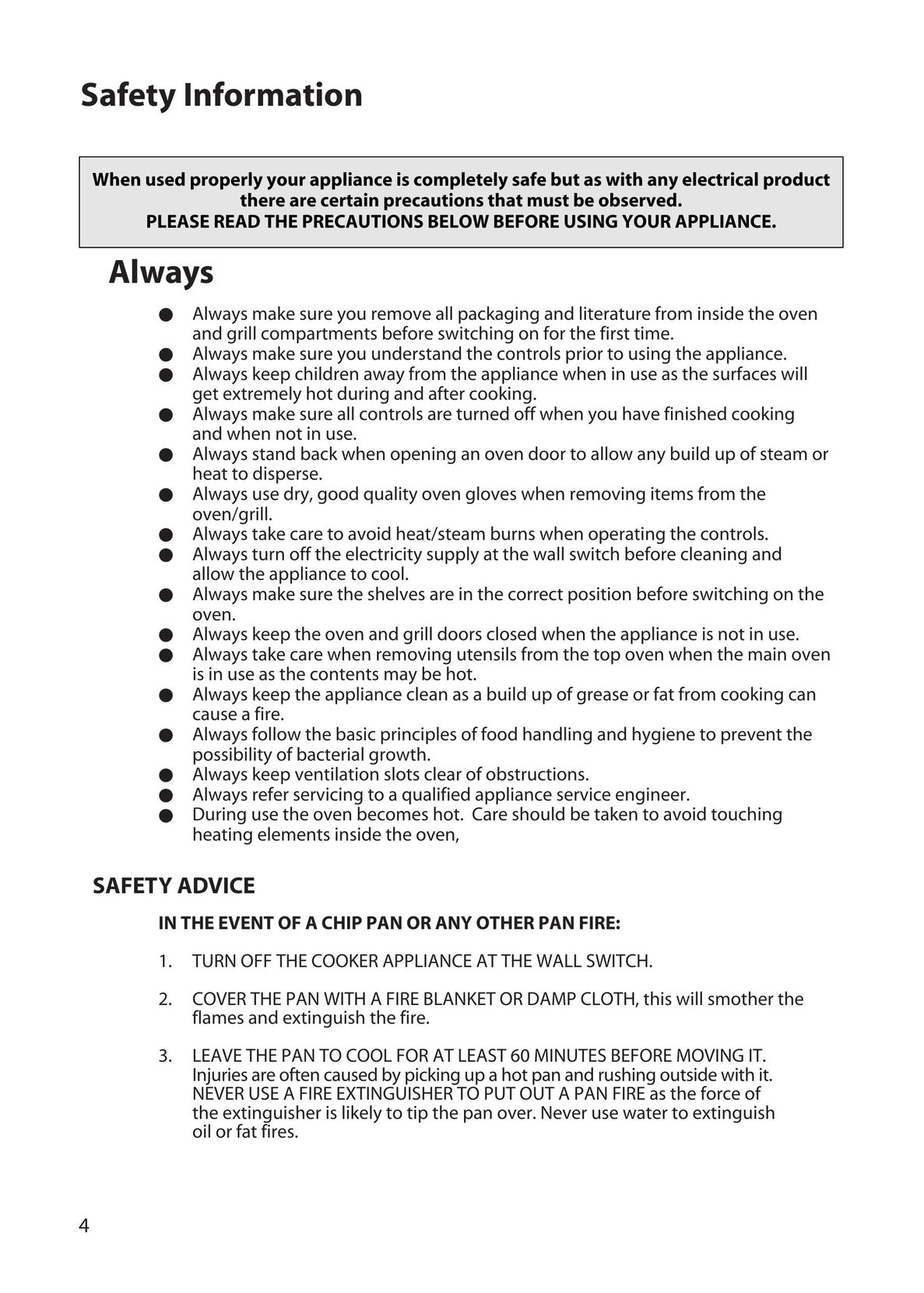 Hotpoint BD32 Microwave Oven User Manual (Page 4)