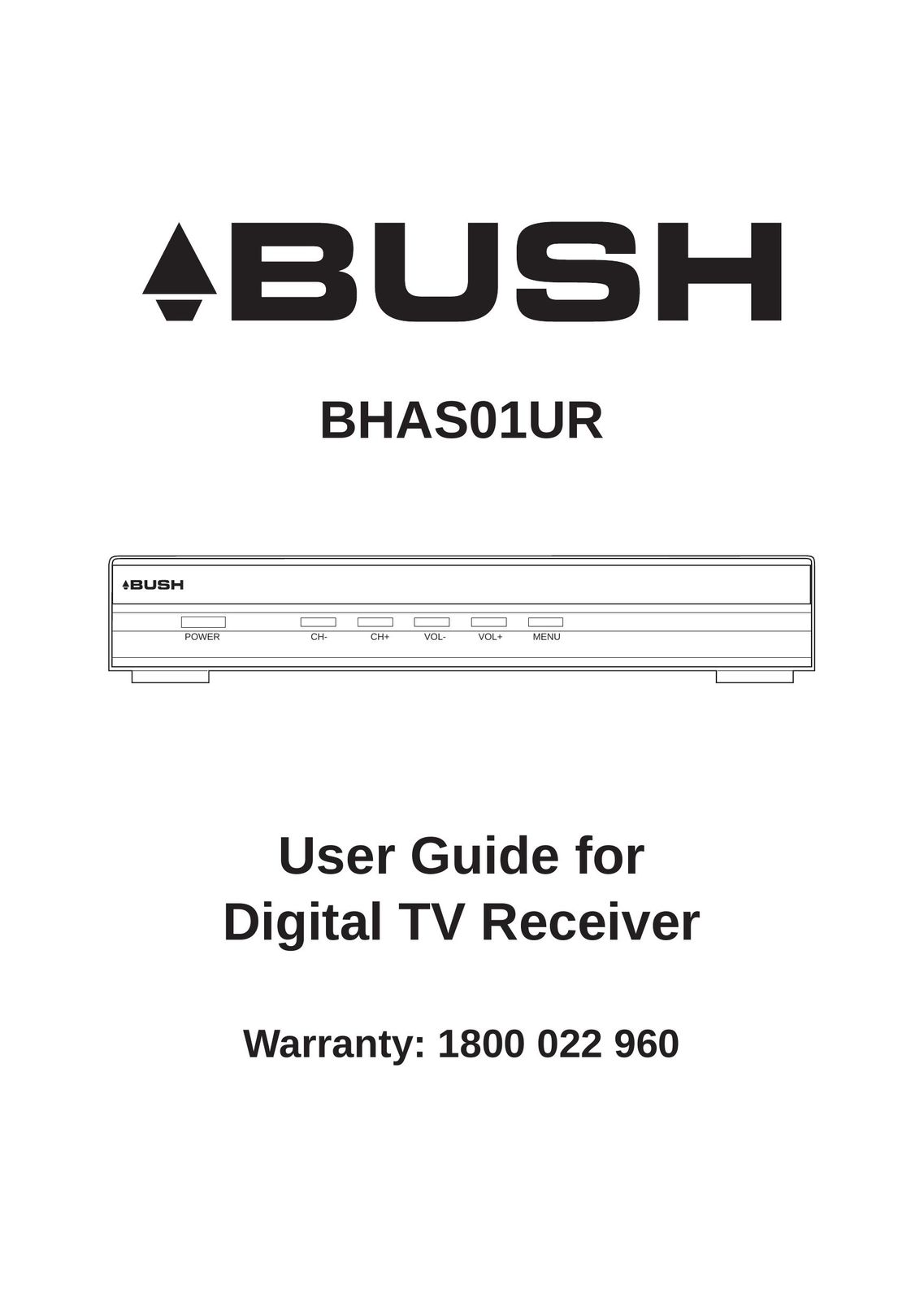 Bush BHAS01UR TV Receiver User Manual (Page 1)