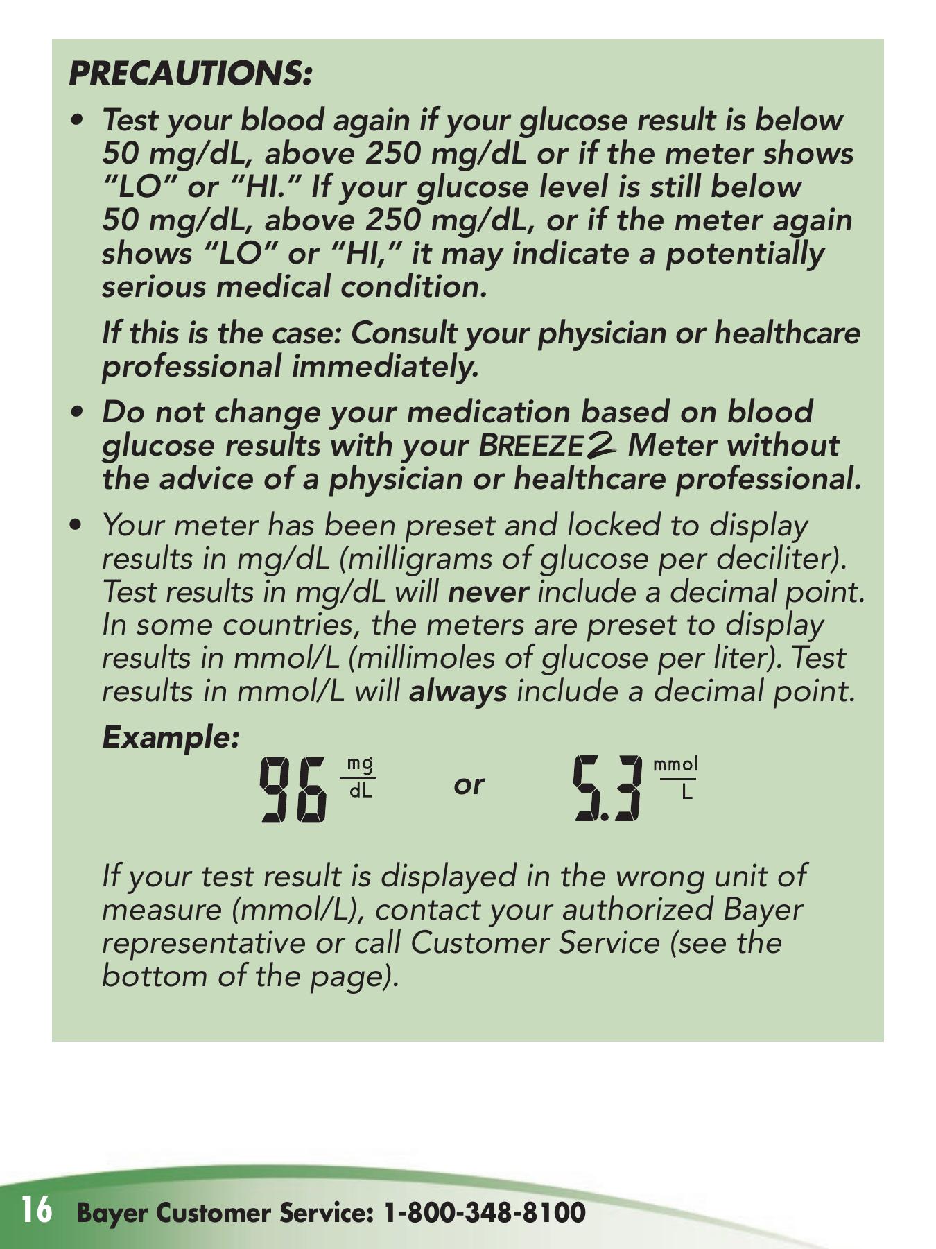 Bayer HealthCare Breeze 2 Blood Glucose Meter User Manual (Page 20)