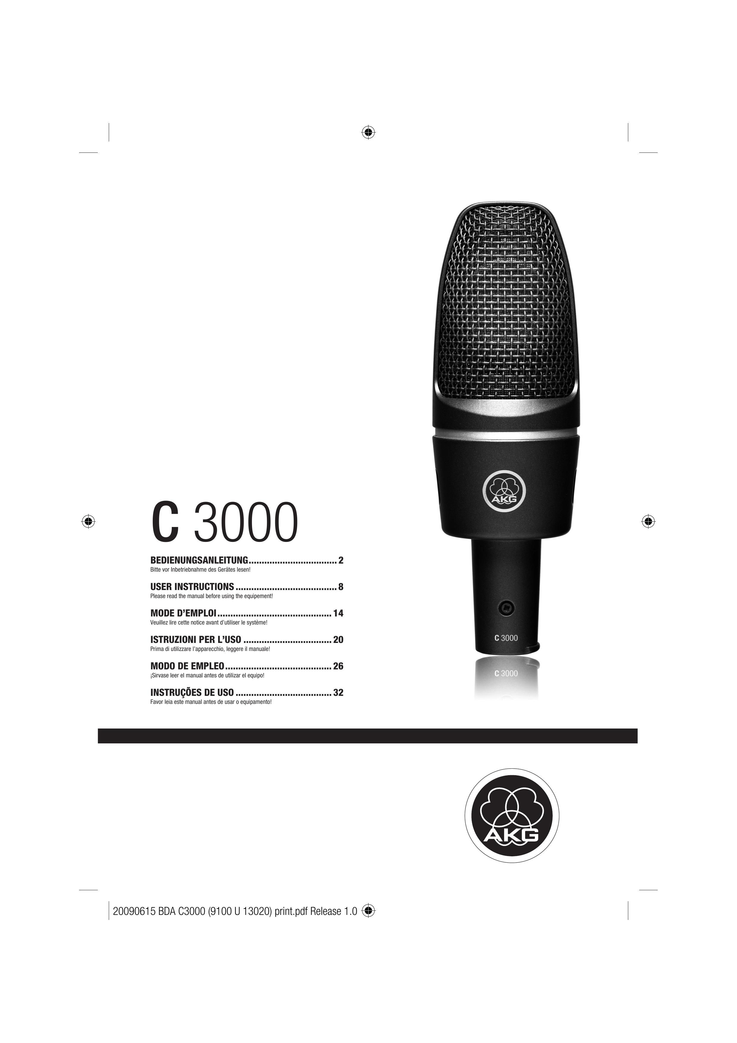 AKG Acoustics C 3000 Microphone User Manual (Page 1)