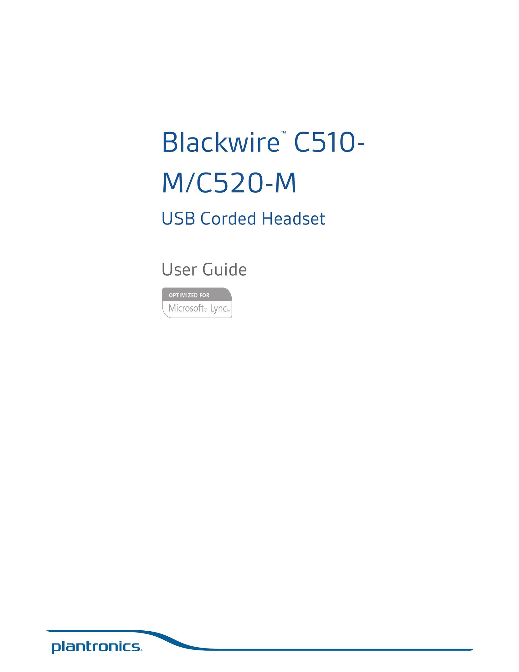 Plantronics C520-M Corded Headset User Manual (Page 1)