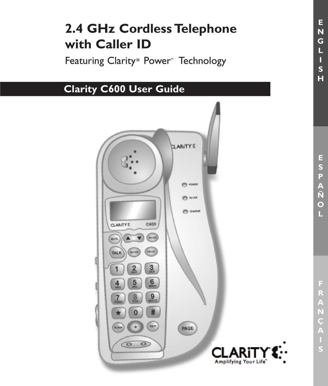 Clarity C600 Cordless Telephone User Manual (Page 1)