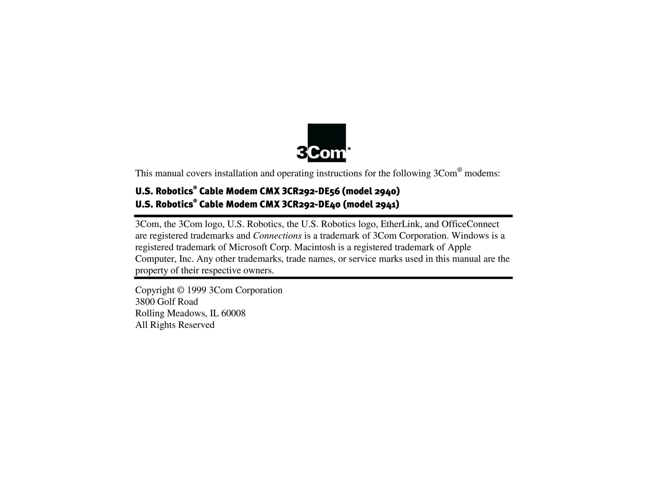 3Com 2940, 2941 Network Card User Manual (Page 1)