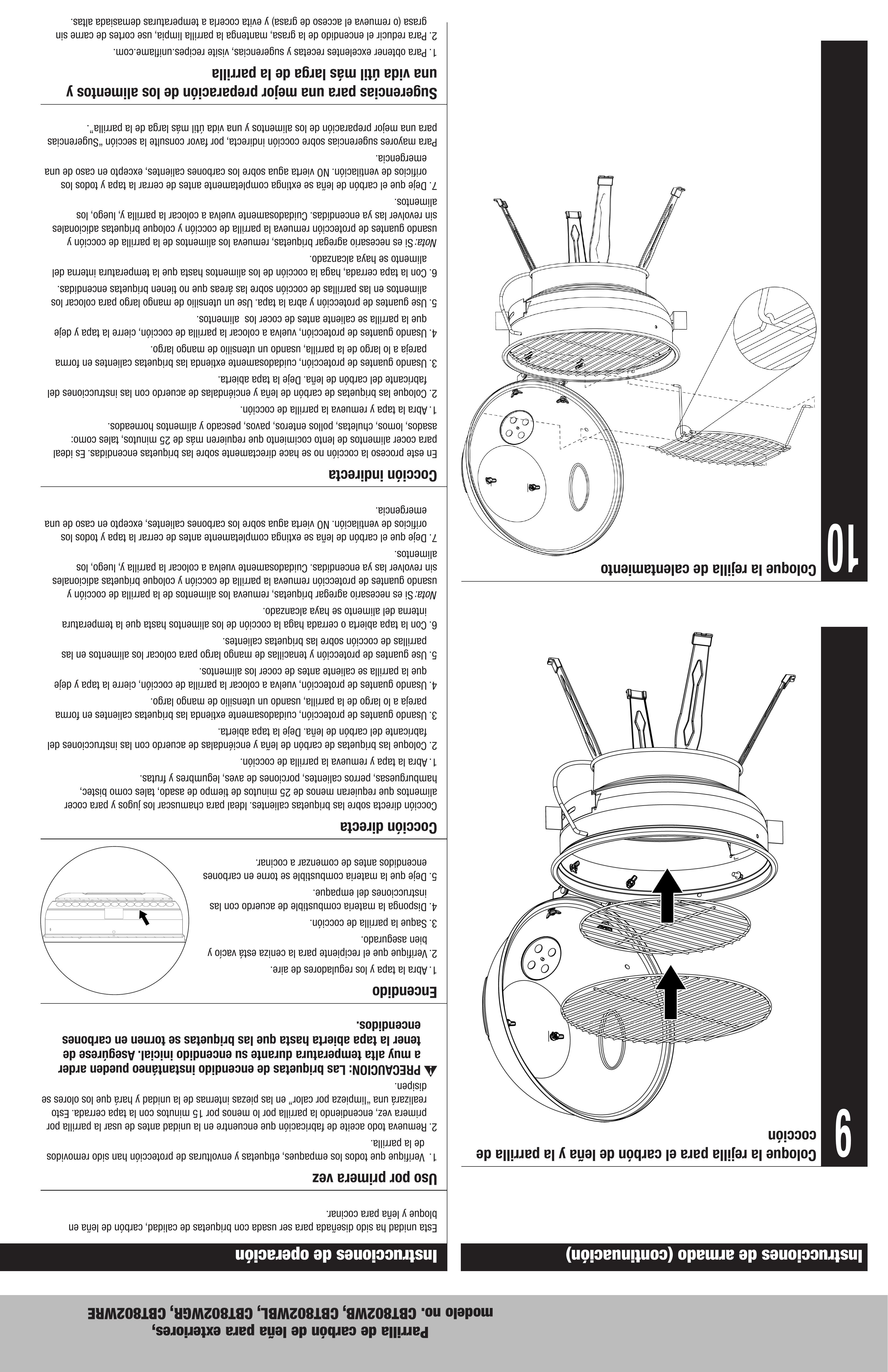 Blue Rhino CBT802WB Charcoal Grill User Manual (Page 11)