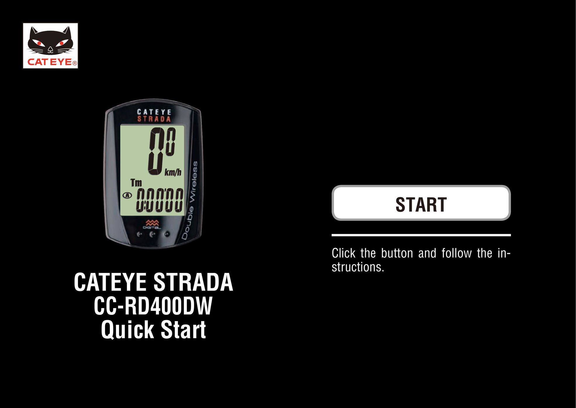 Cateye CC-RD400DW Cyclometer User Manual (Page 1)