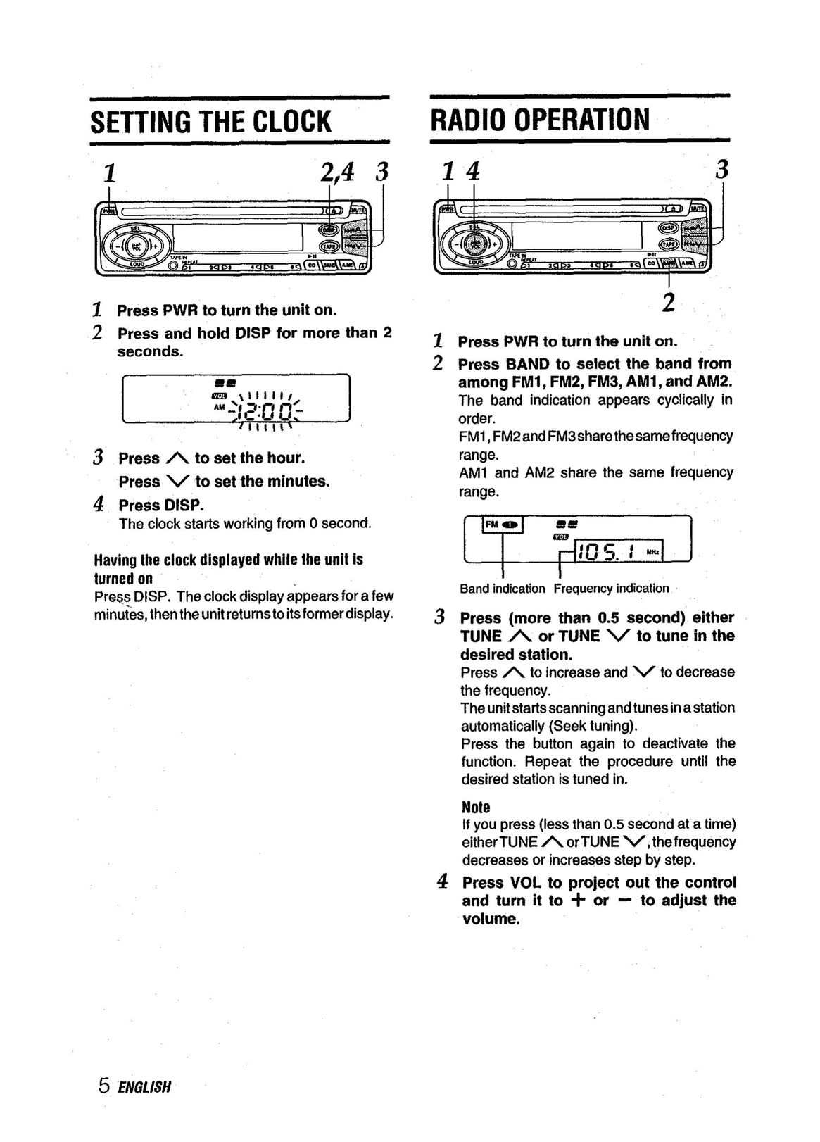 Aiwa CDC-XI15 Car Stereo System User Manual (Page 6)