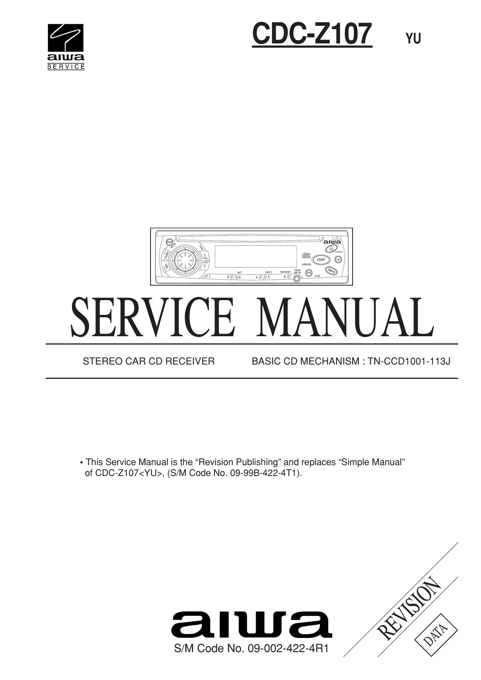 Aiwa CDC-Z107 Car Stereo System User Manual (Page 1)