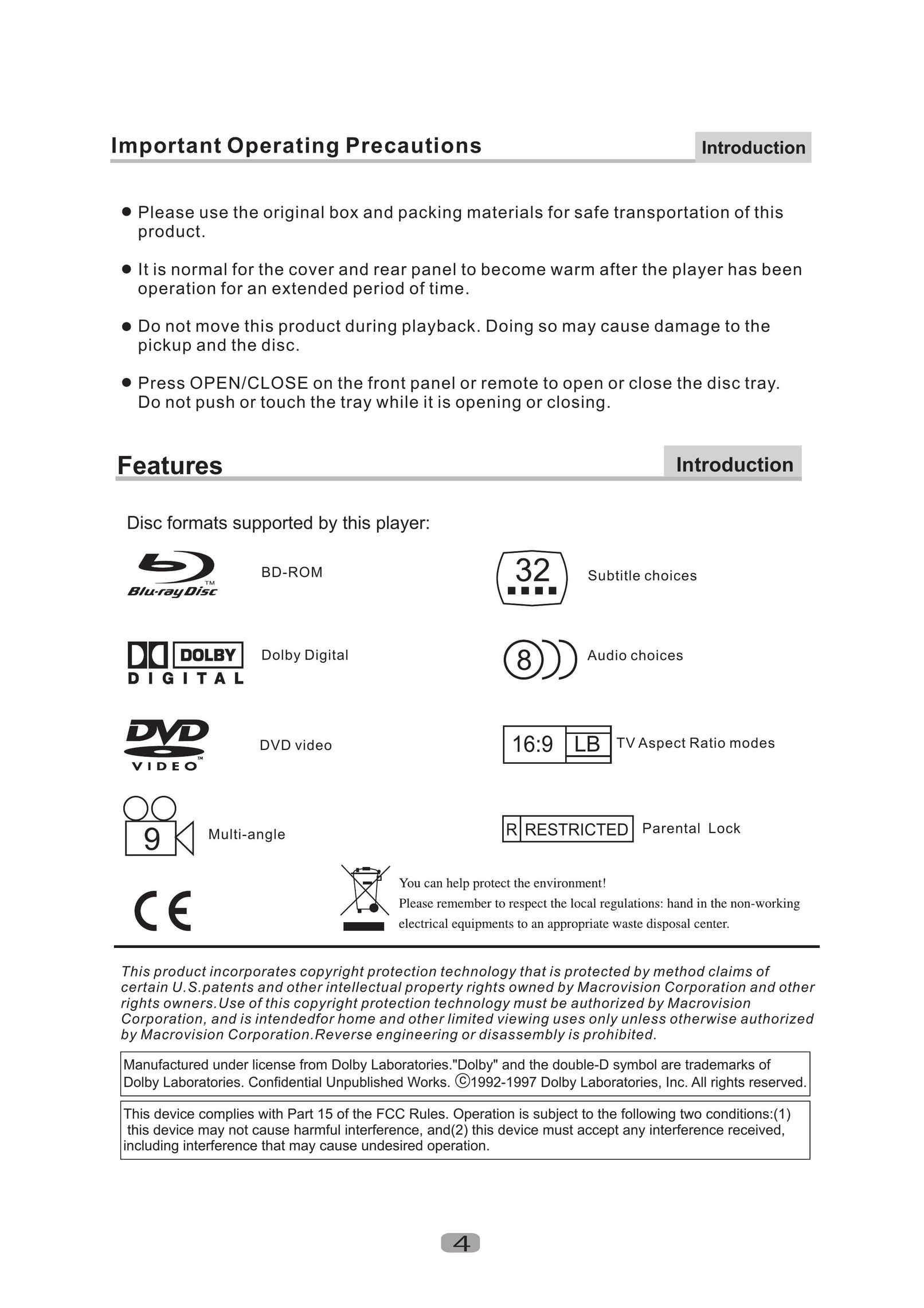 Curtis Mathes CMMBX130 Blu-ray Player User Manual (Page 6)