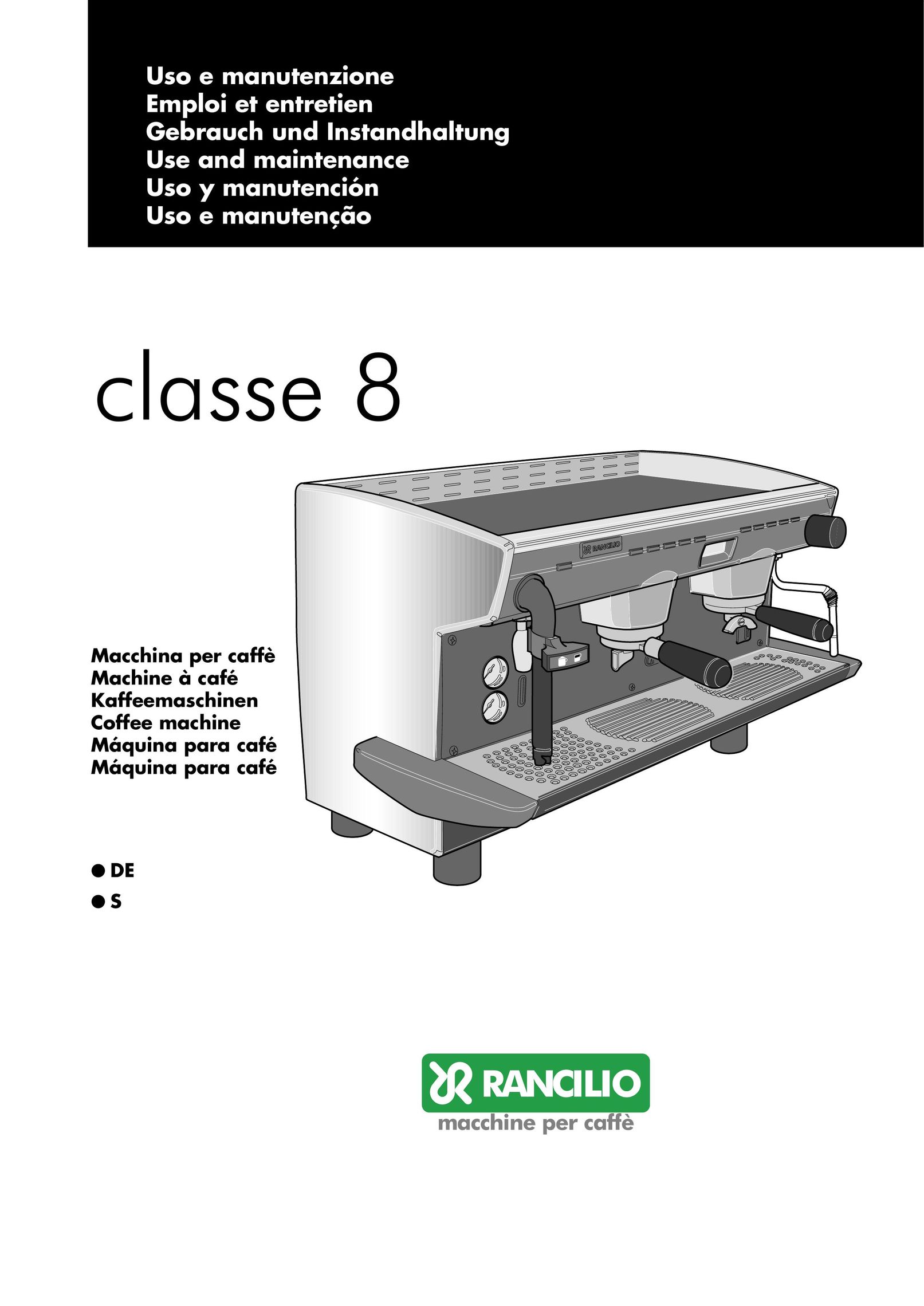 Rancilio Classe 8 Coffeemaker User Manual (Page 1)
