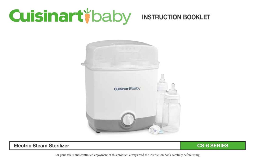 Cuisinart CS-6 Baby Accessories User Manual (Page 1)