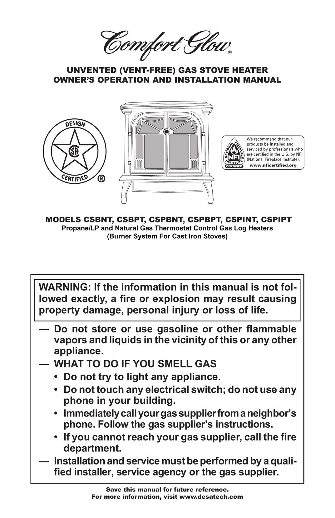 Desa Tech CSBNT Fitness Equipment User Manual (Page 1)