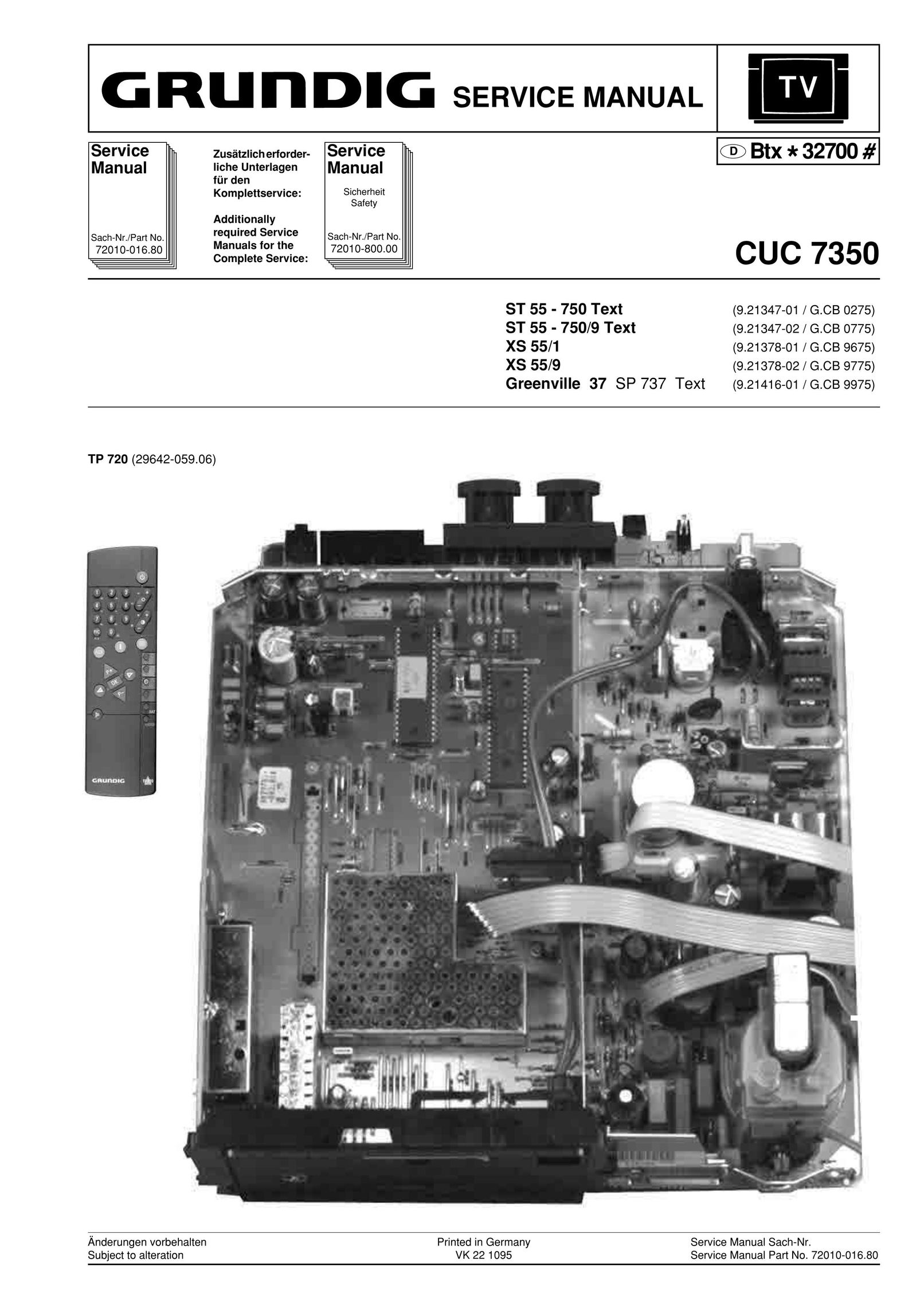 Grundig CUC 7350 Network Card User Manual (Page 1)