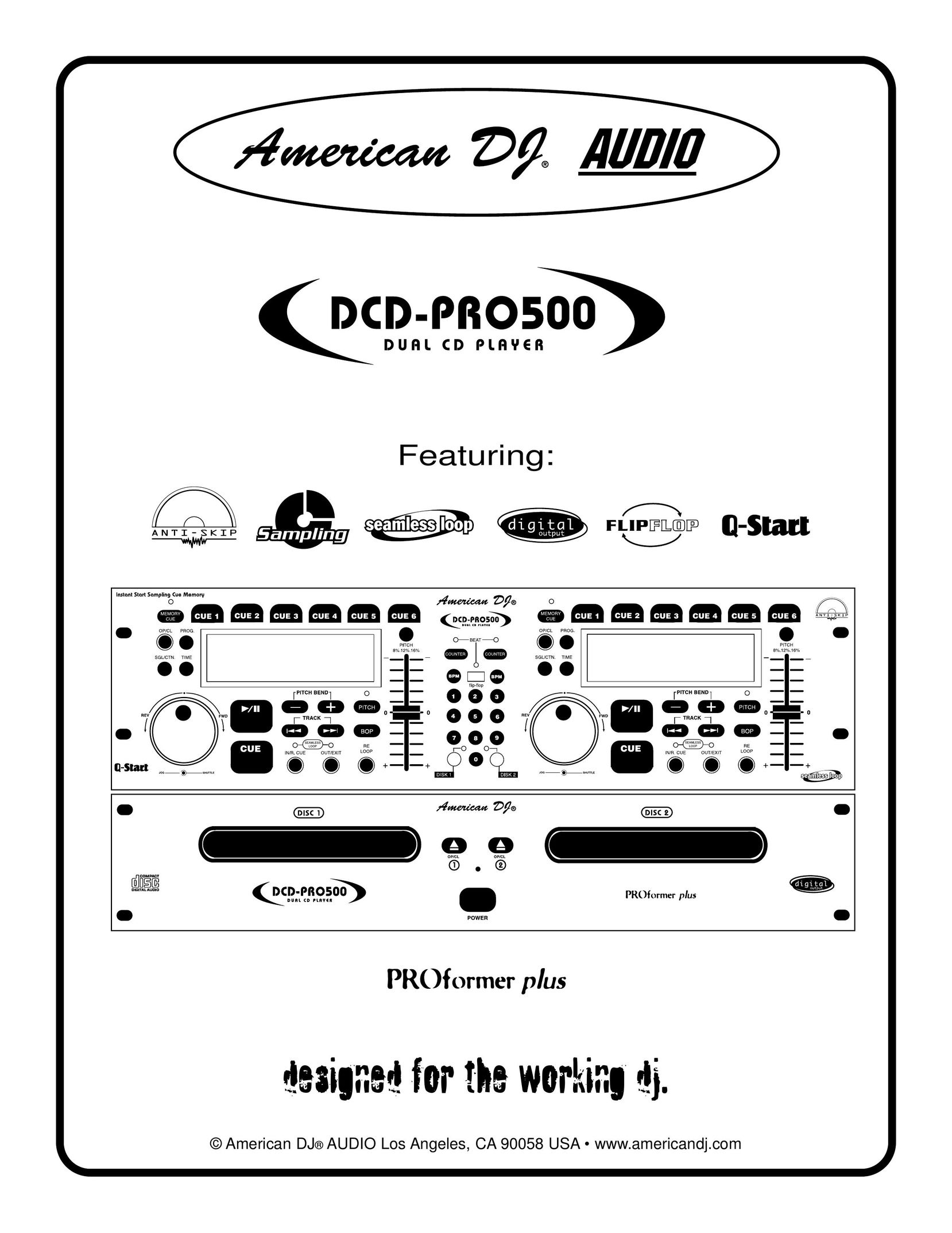 American Audio DCD-PRO500 CD Player User Manual (Page 1)