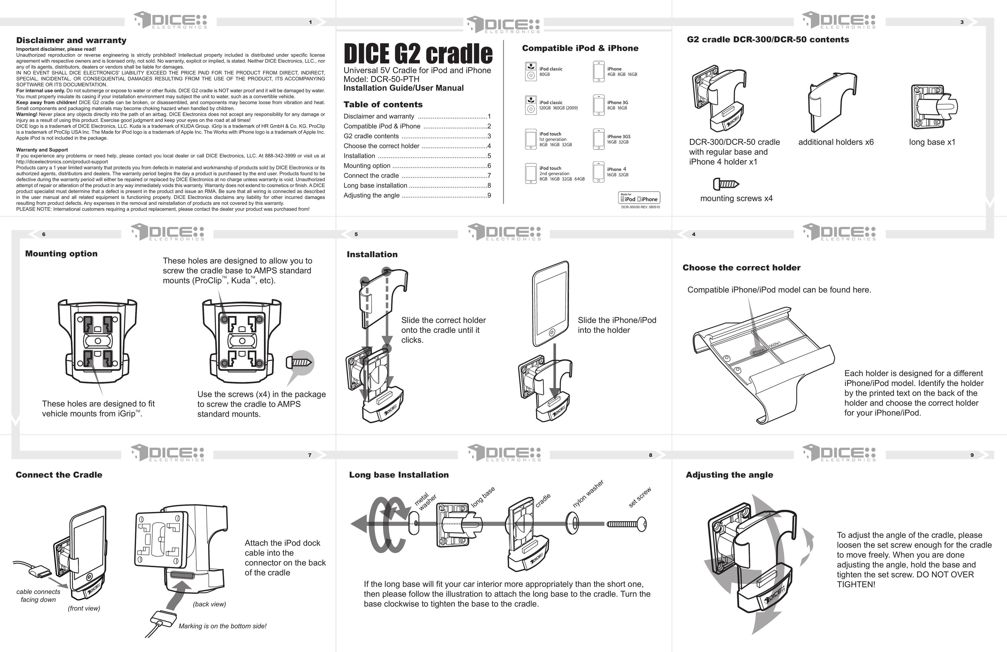 Dice electronic DCR-50 Carrying Case User Manual (Page 1)