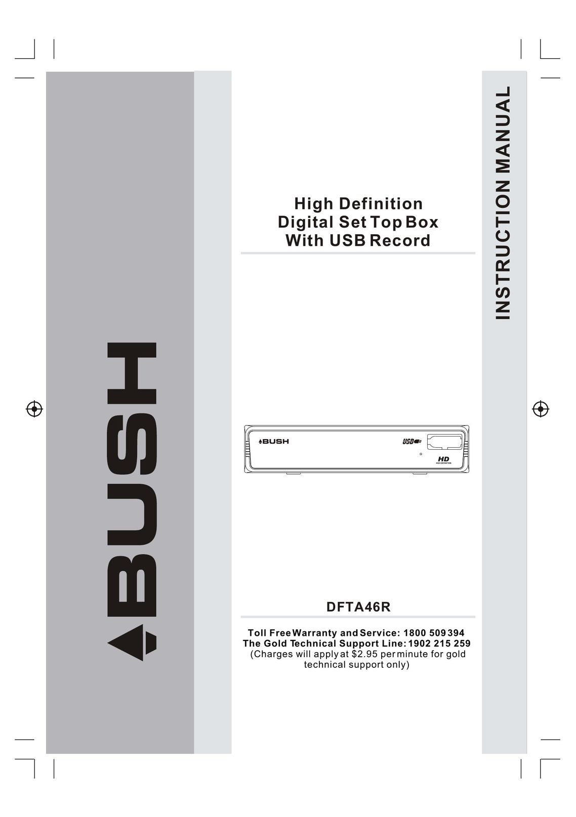 Bush DFTA46R Cable Box User Manual (Page 1)