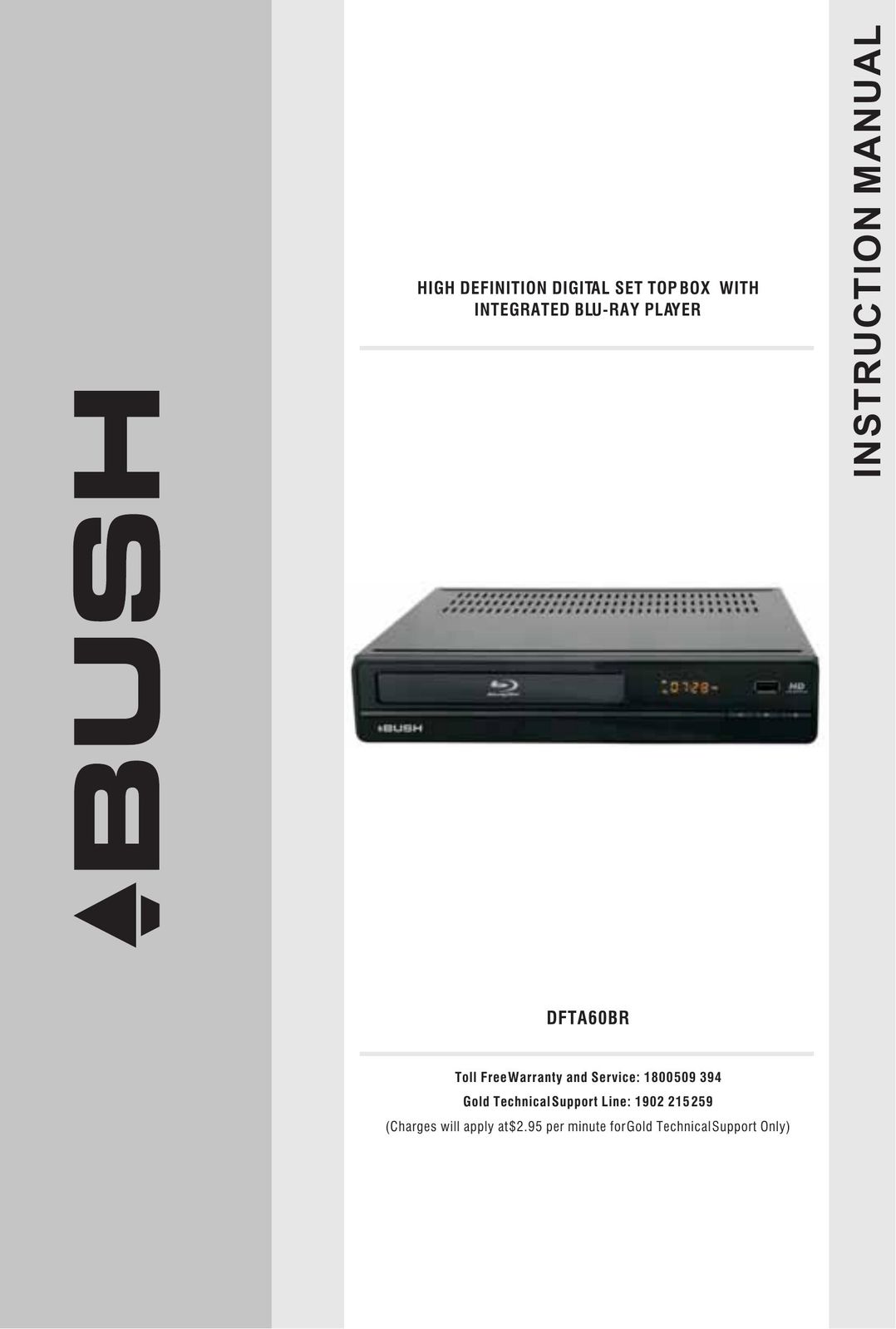 Bush DFTA60BR Blu-ray Player User Manual (Page 1)
