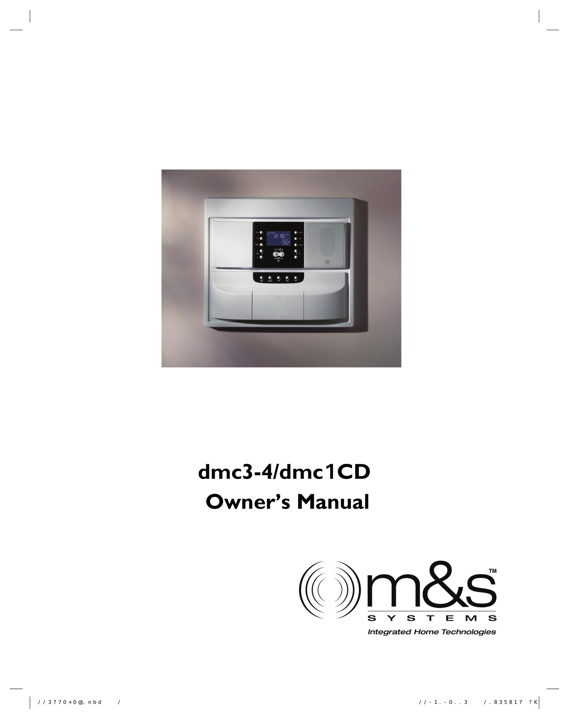 M&S Systems dmc3-4/dmc1 CD Player User Manual (Page 1)