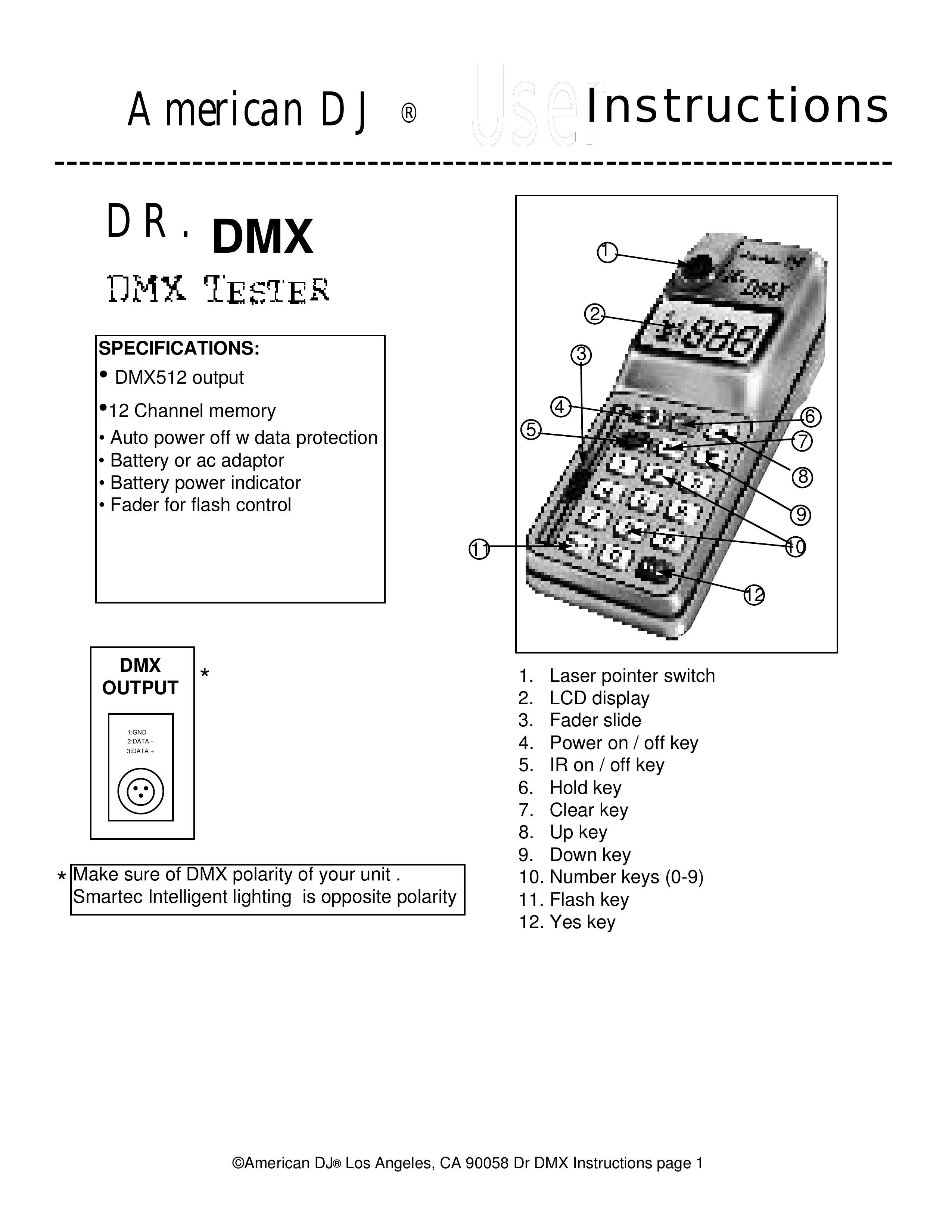 American DJ Dr. DMX DJ Equipment User Manual (Page 1)