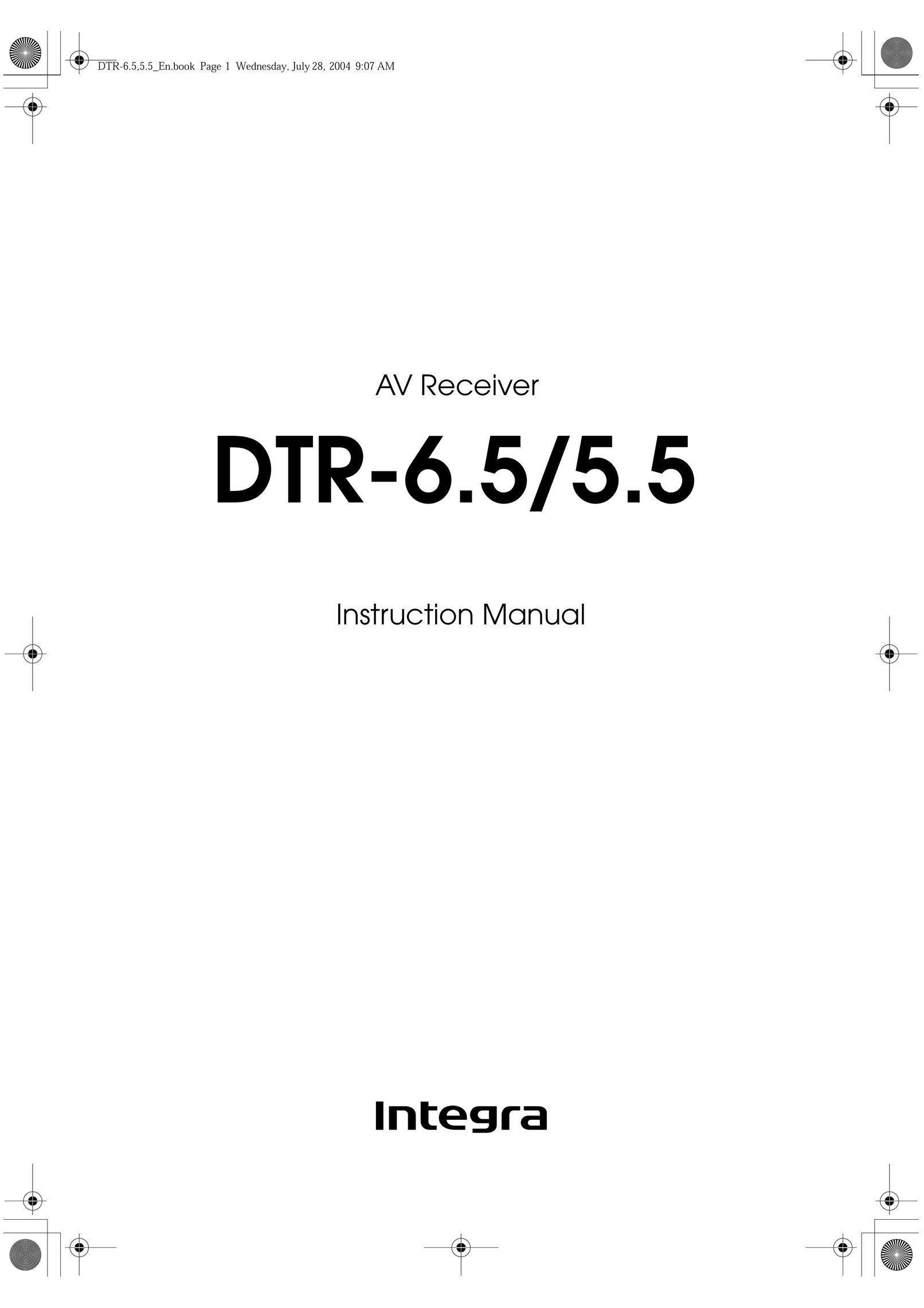 Integra DTR-5.5 Stereo Receiver User Manual (Page 1)