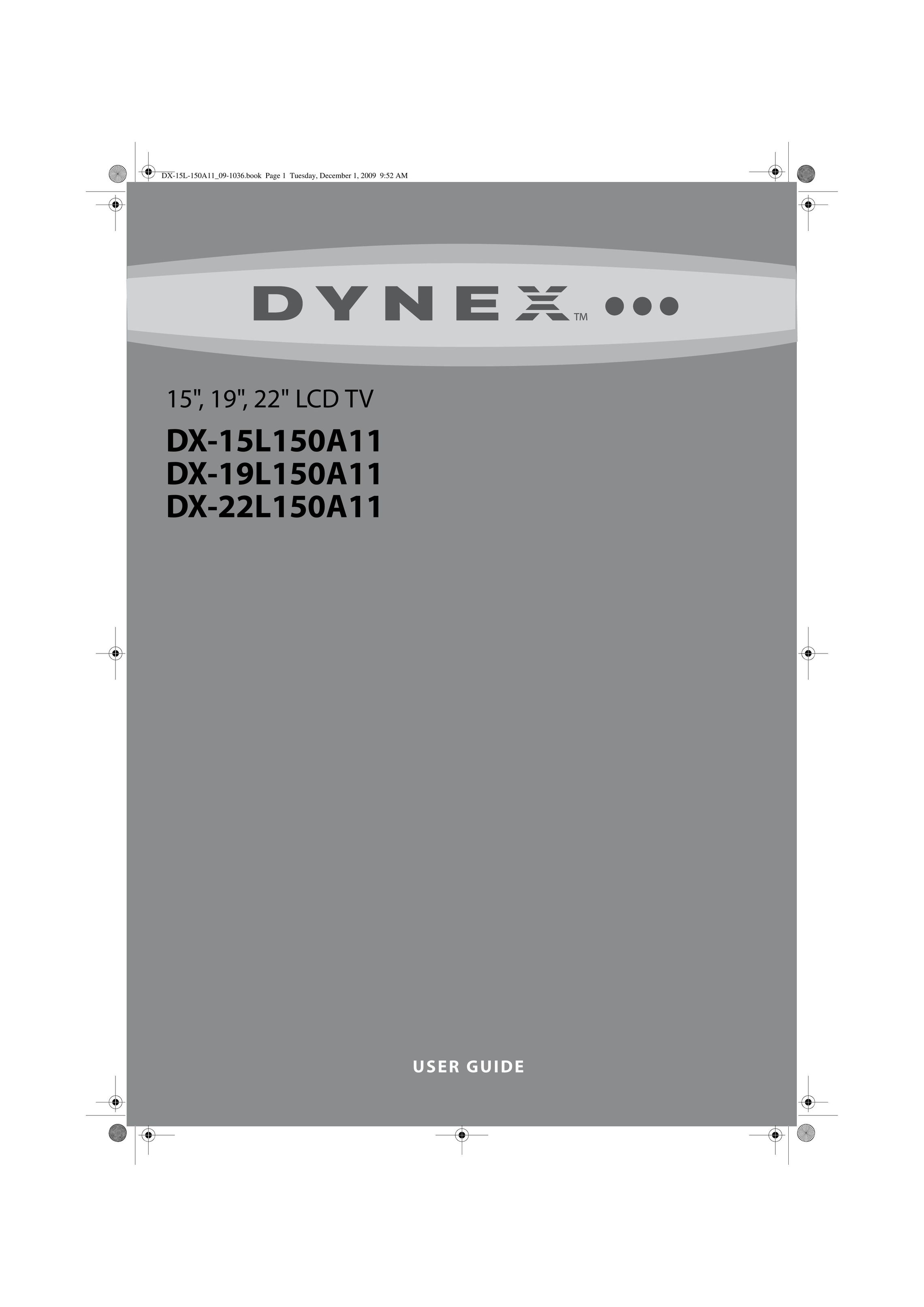Dynex DX-22L150A11 Flat Panel Television User Manual (Page 1)